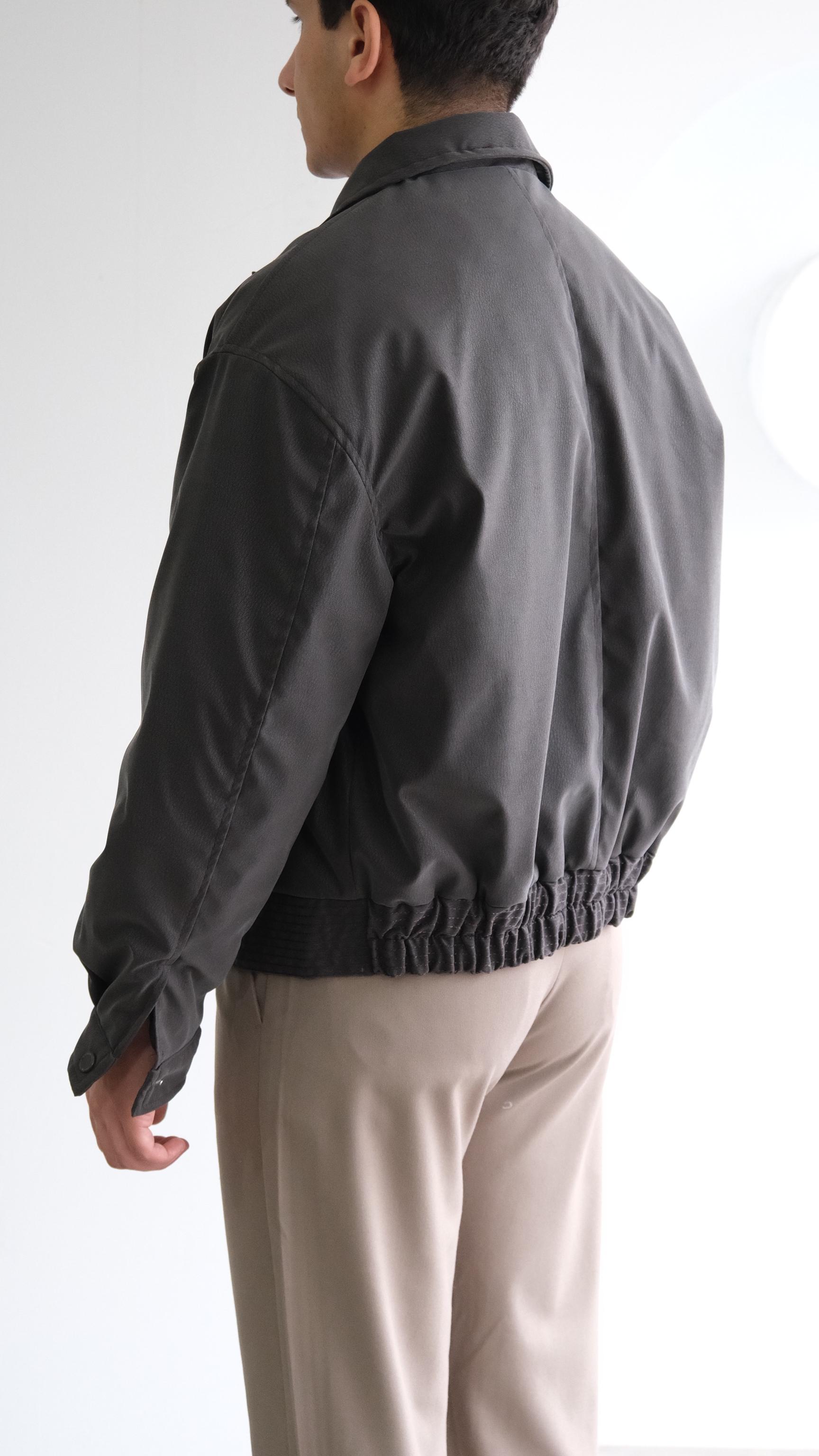 Kahve Teknik Kumaş Bomber Mont