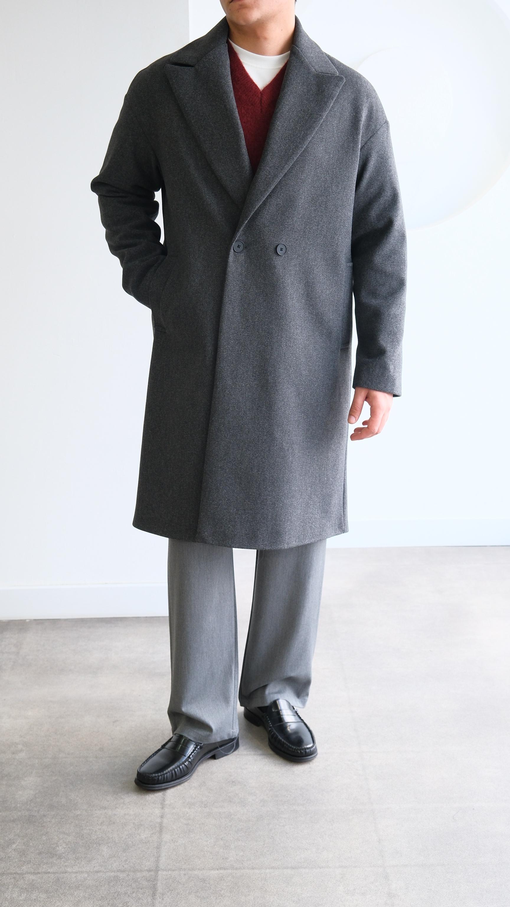 Antrasit Kruvaze Kaşe Kaban