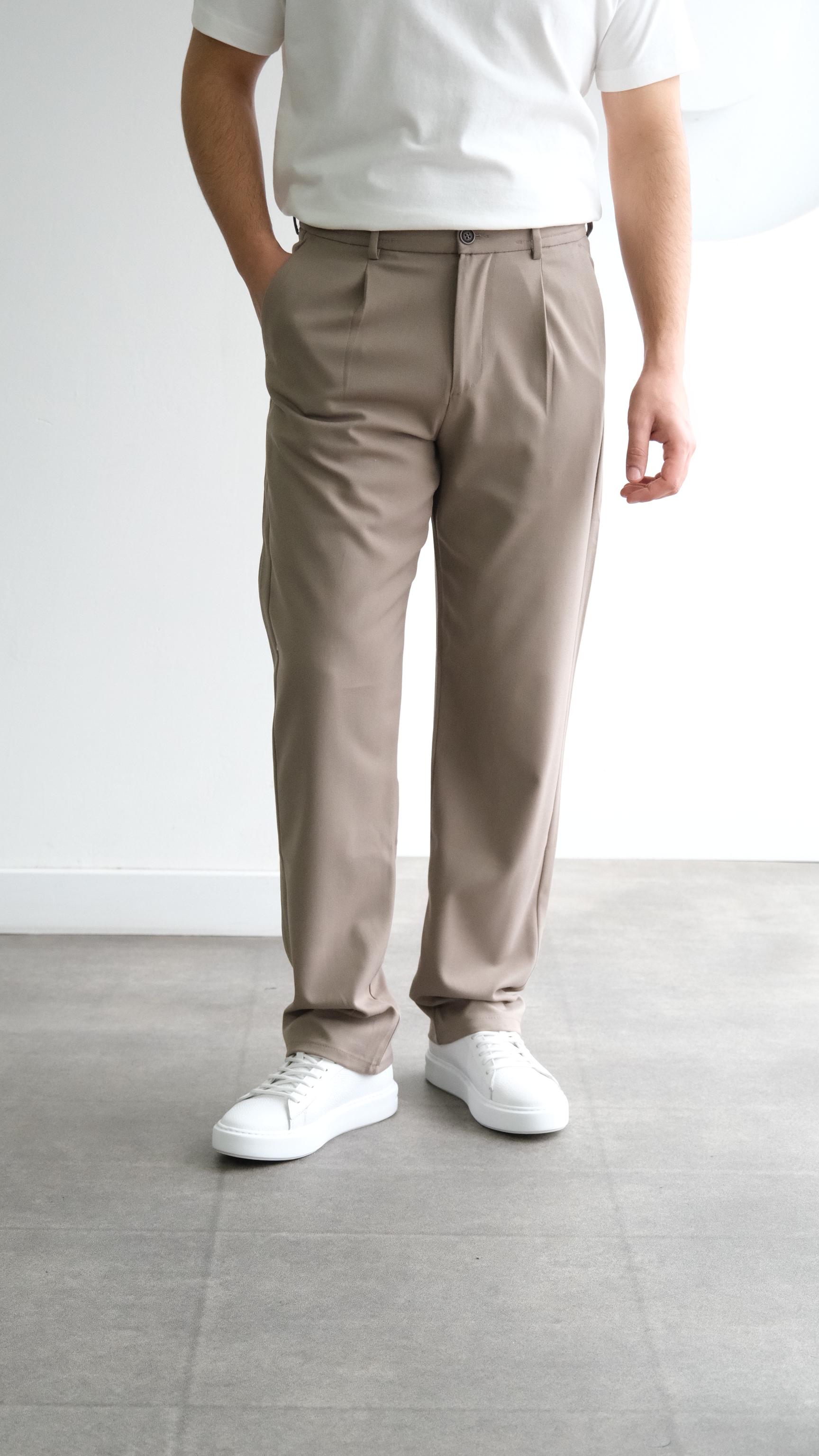 Brown Baggy Kumaş Pantolon