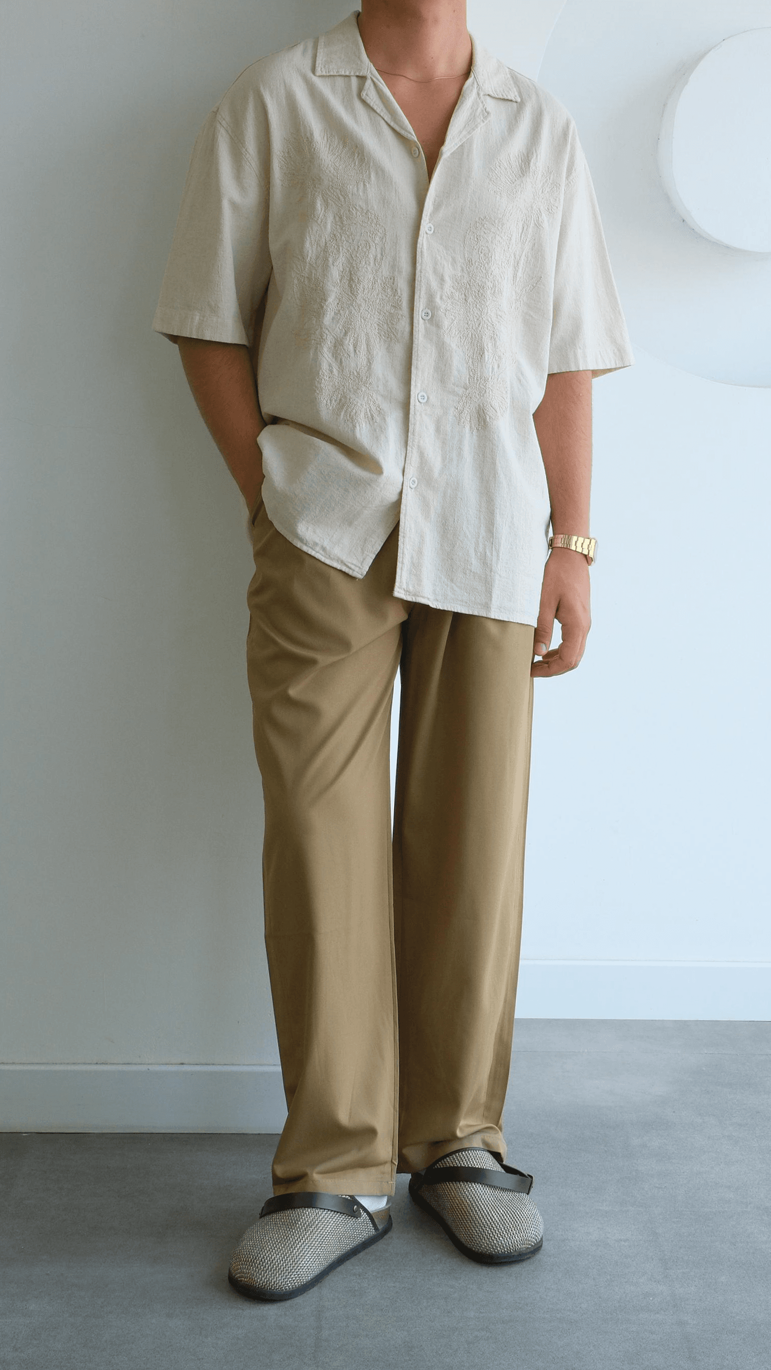 Camel Baggy Pileli Kumaş Pantolon