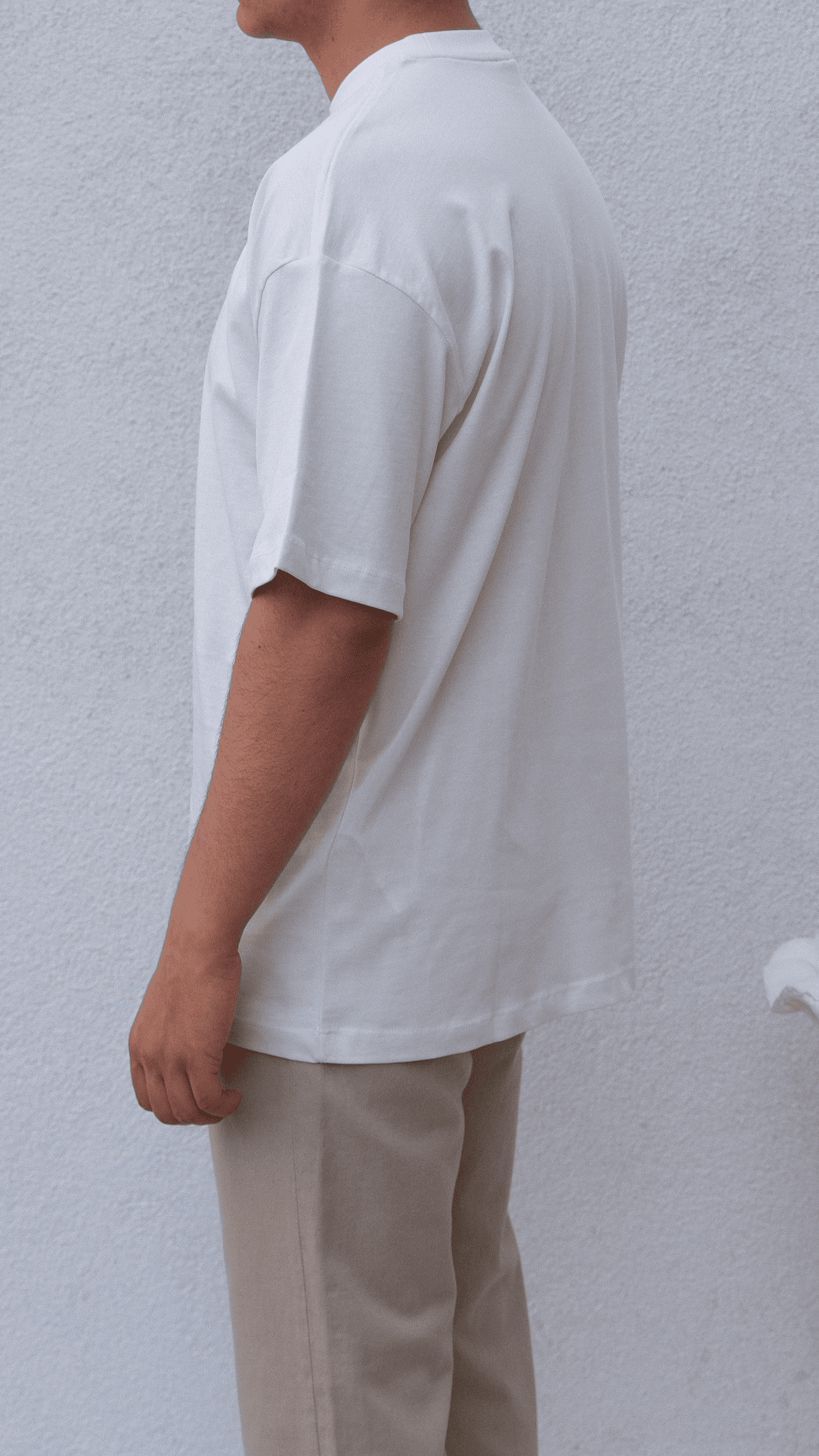Beyaz Basıc Oversize Tshirt