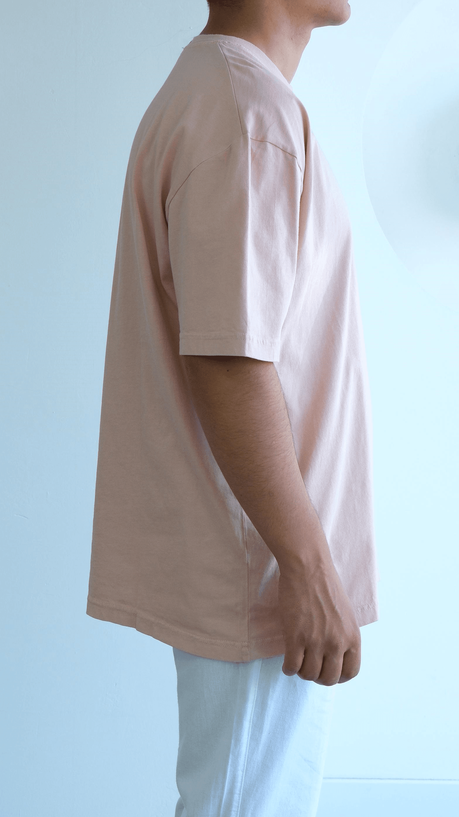 Toz Pembe Basıc Tshirt