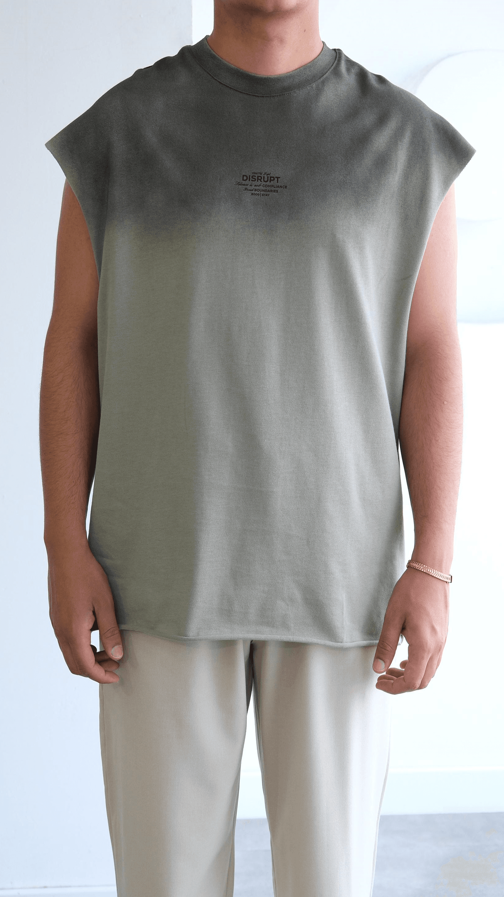 Sıfır Kol Yıkamalı Tshirt