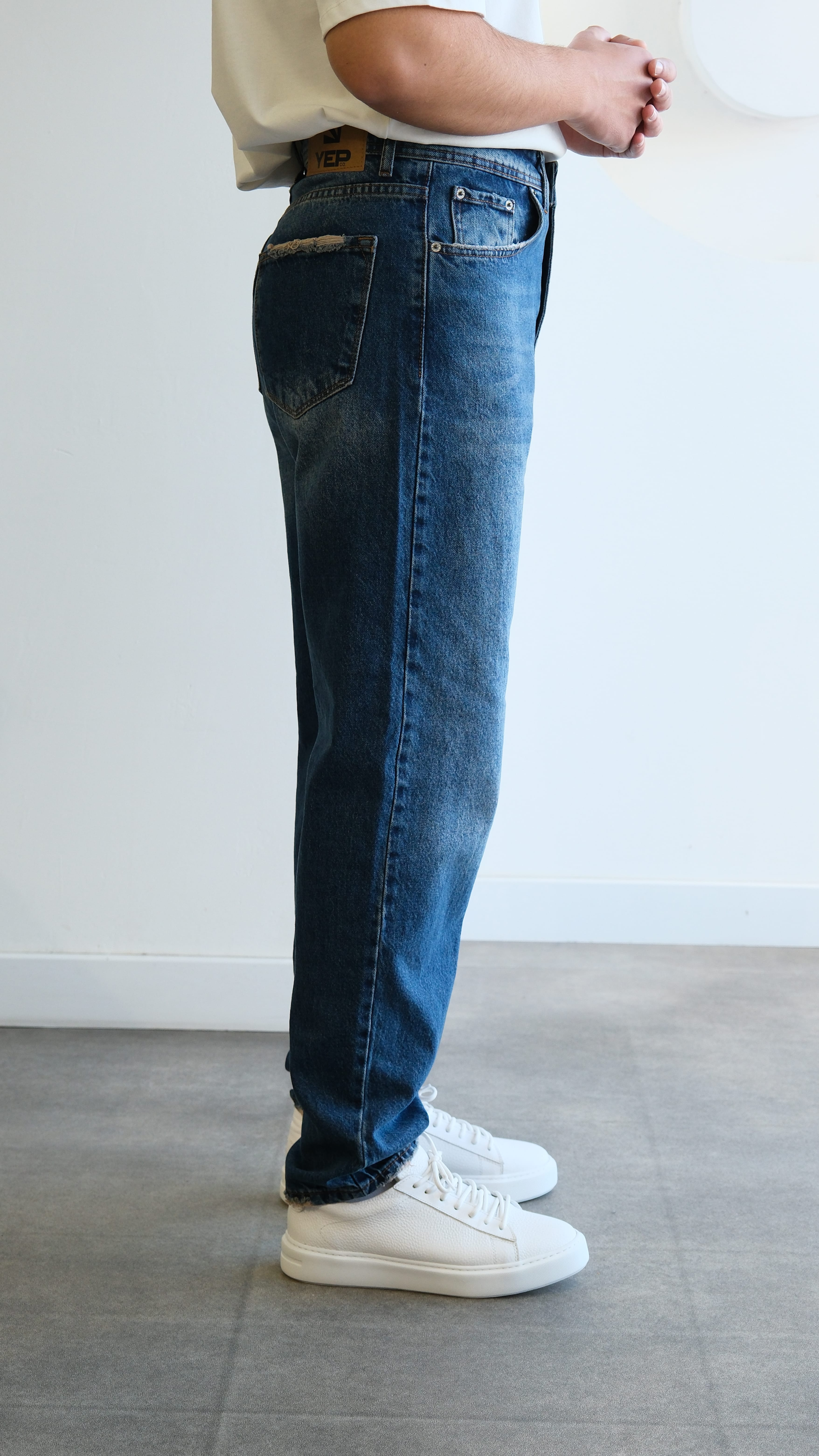 Regular Fıt Lacivert Jean Pantolon