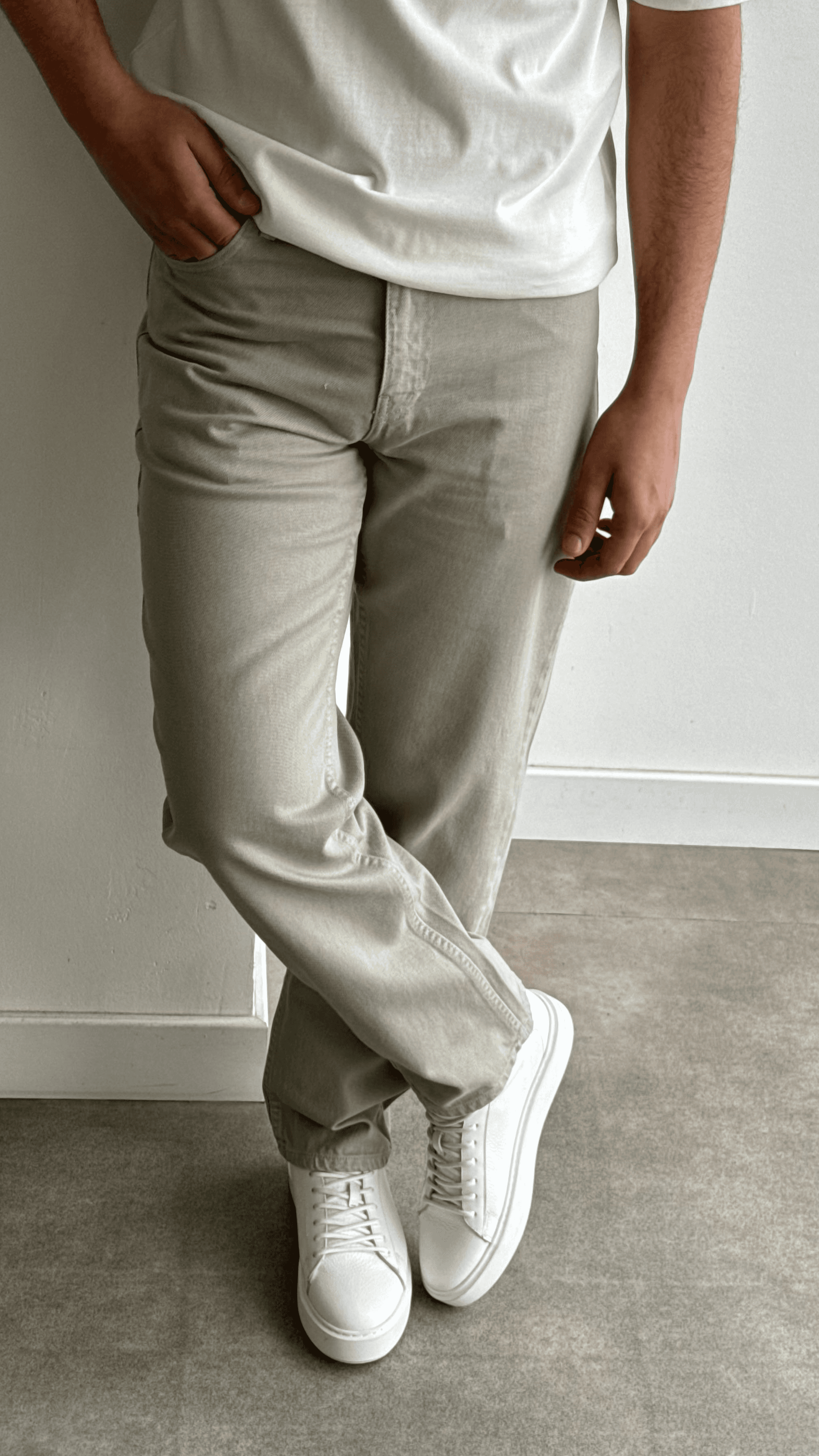 Haki Baggy Jean Pantolon