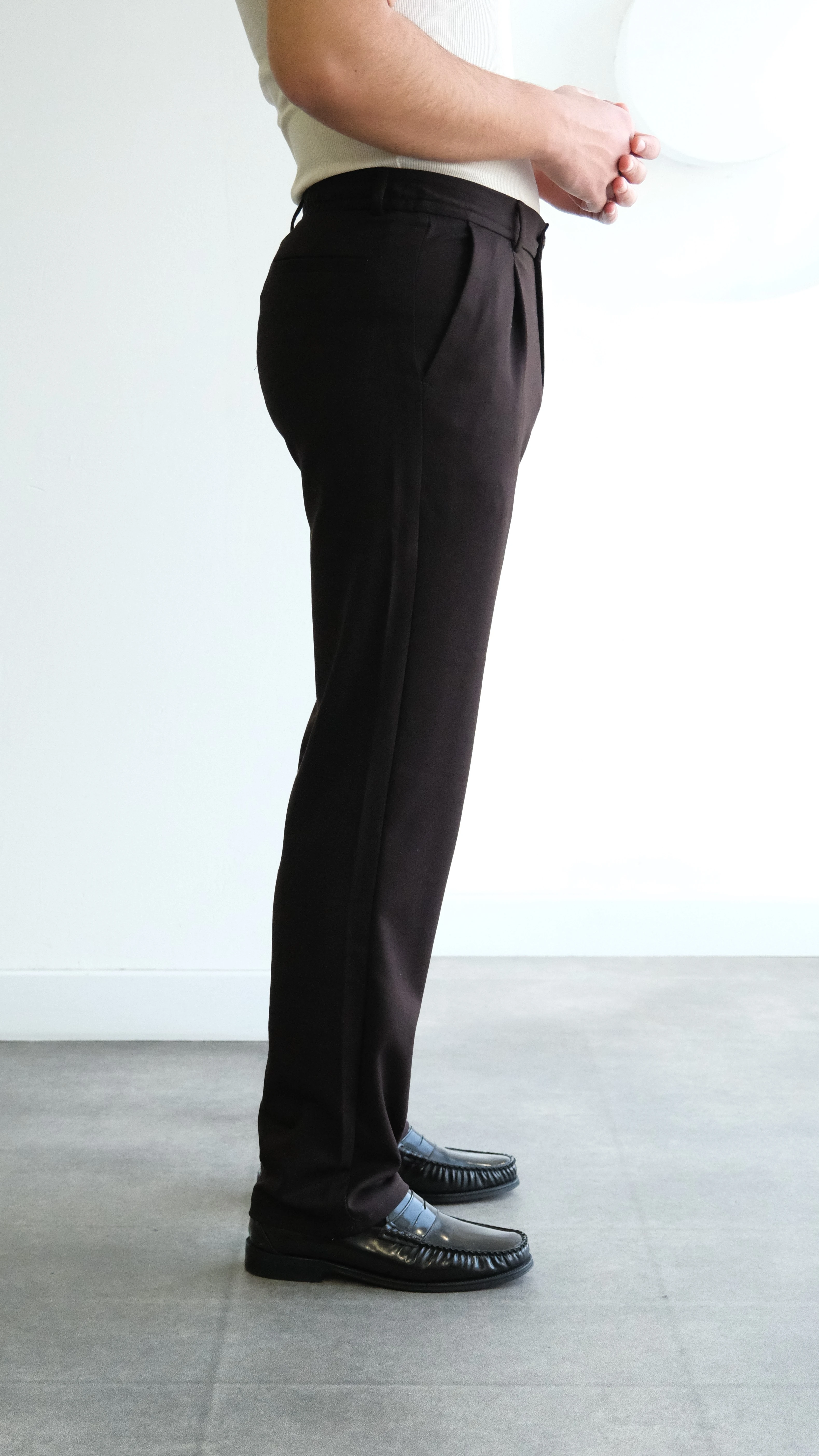 Acı Kahve Baggy Kumaş Pantolon