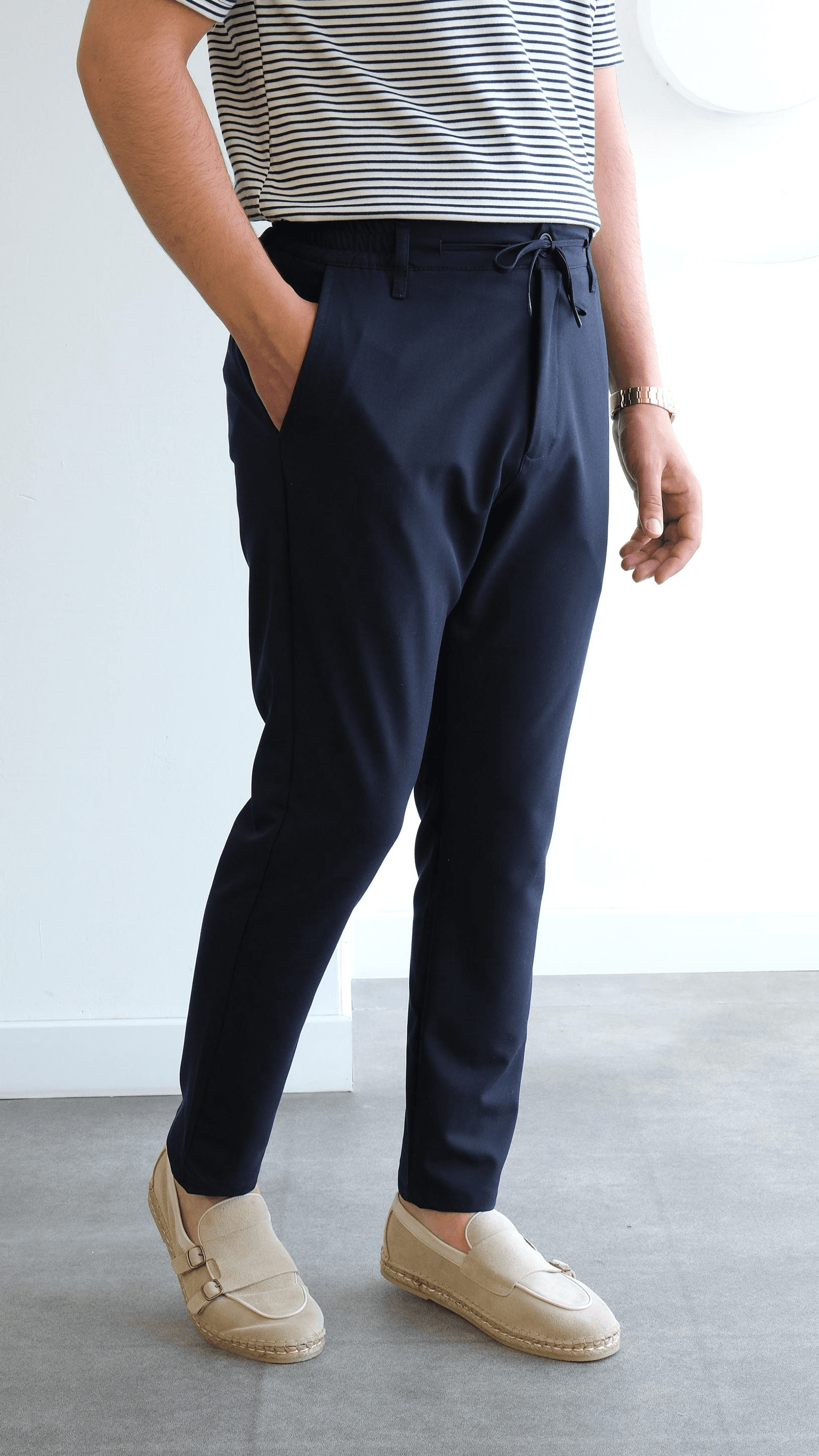 Lacivert Jogger Teknik Kumaş Pantolon