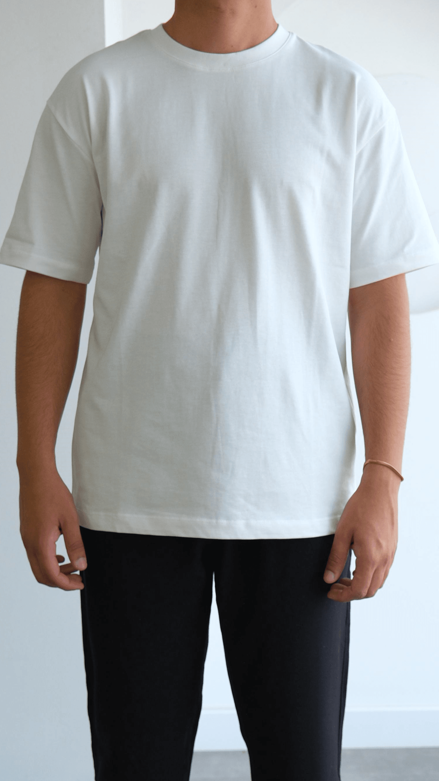Basıc Beyaz Oversize Tshirt