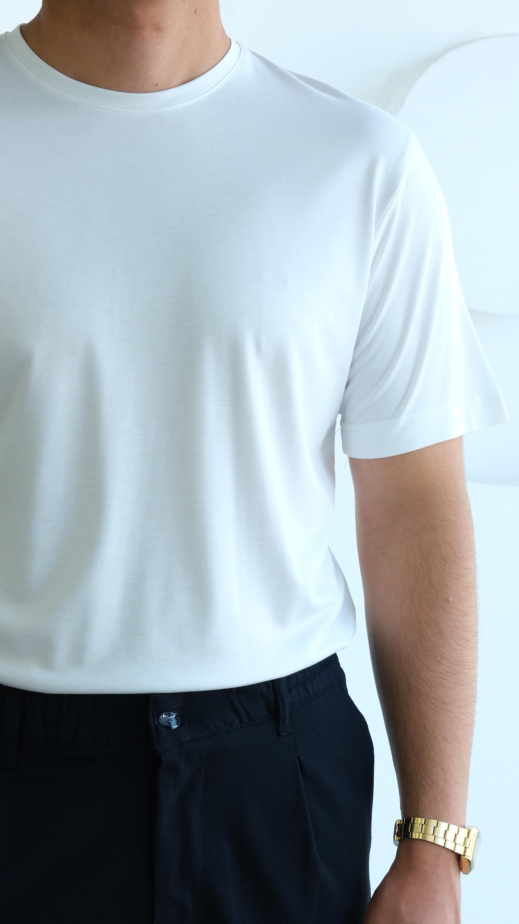 Beyaz Basıc Regular Tshirt
