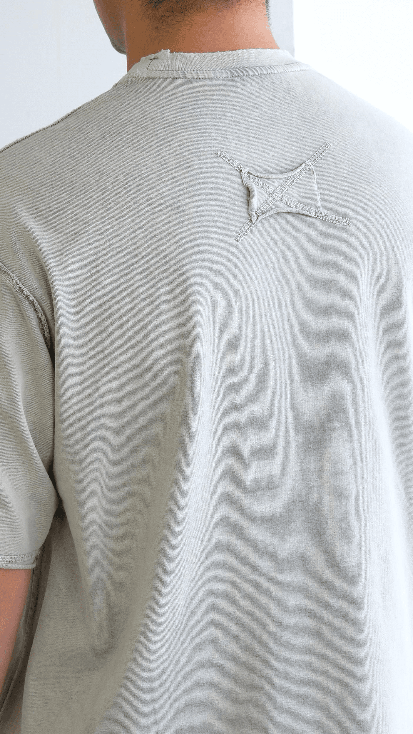 Bej Yıkamalı Oversize Tshirt