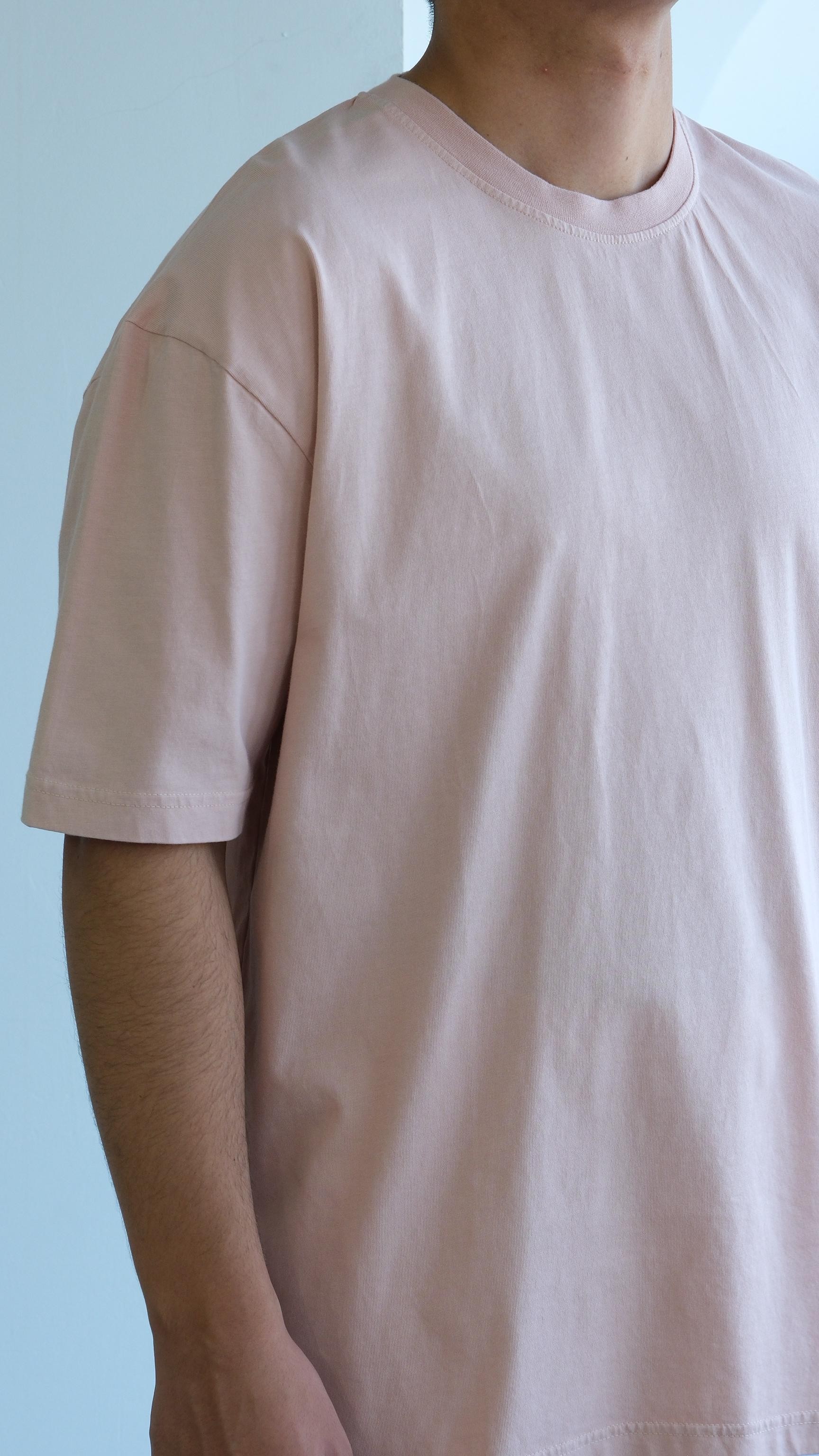 Toz Pembe Basıc Tshirt