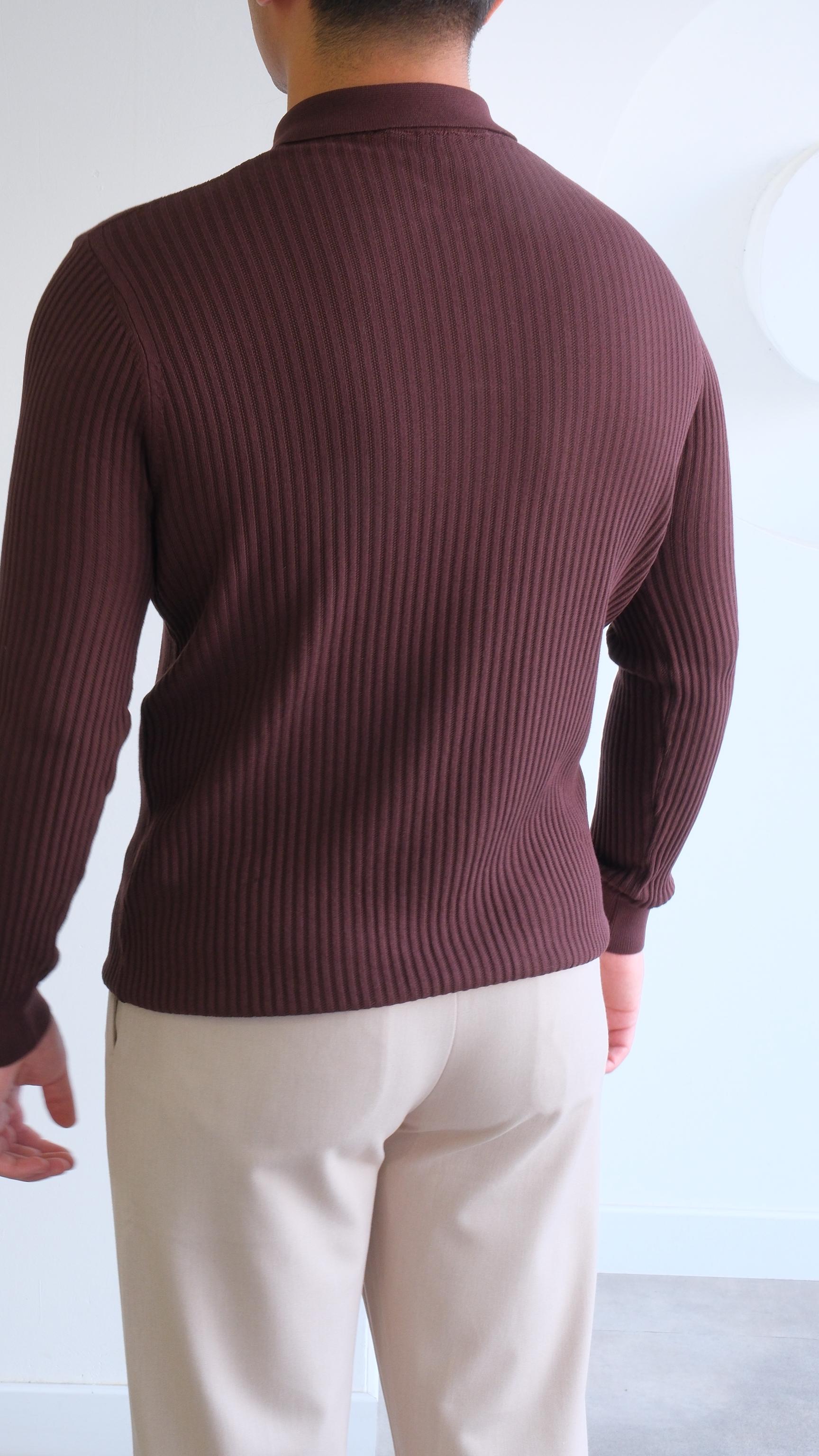 Kahverengi Polo Yaka Triko