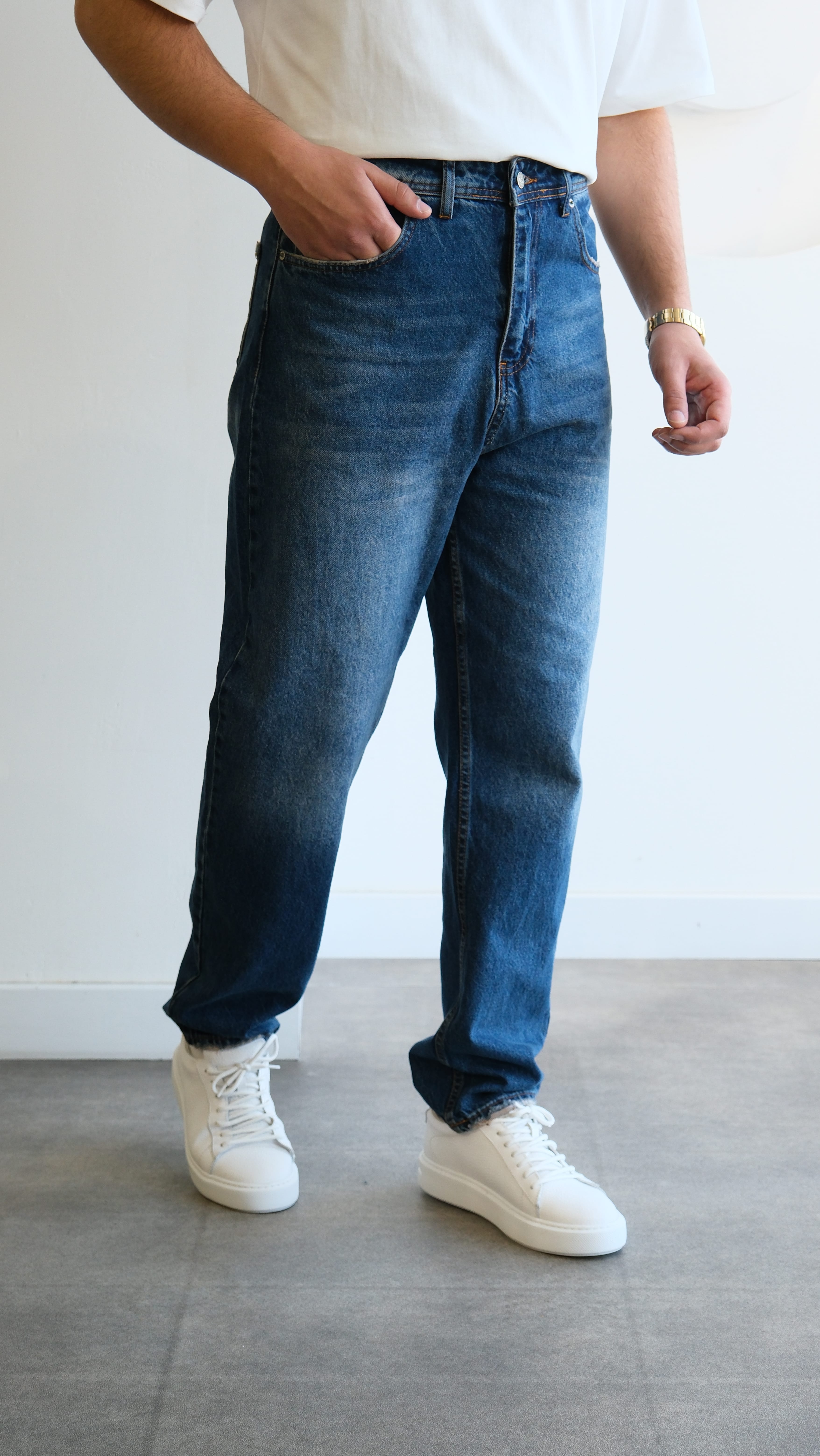 Regular Fıt Lacivert Jean Pantolon