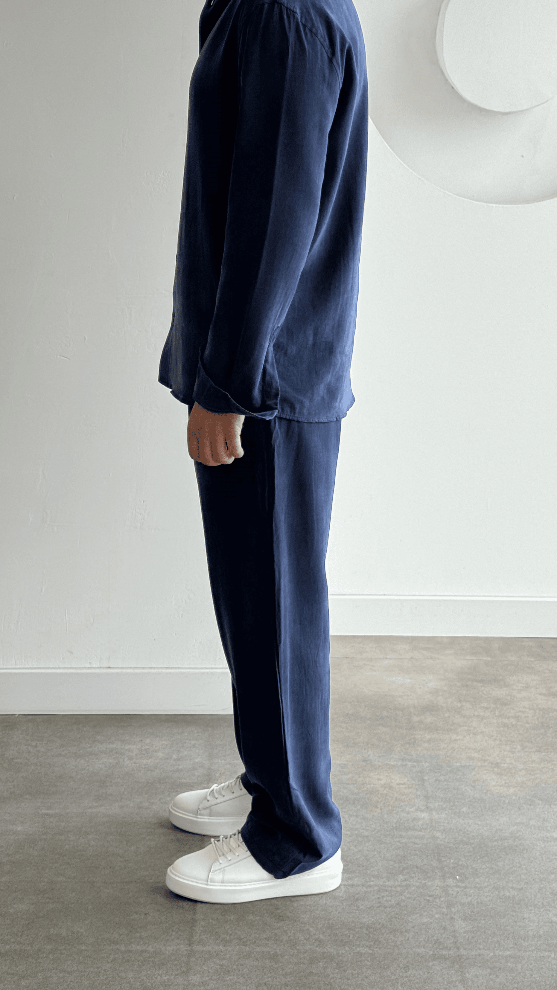 Lacivert Modal Baggy Pantolon