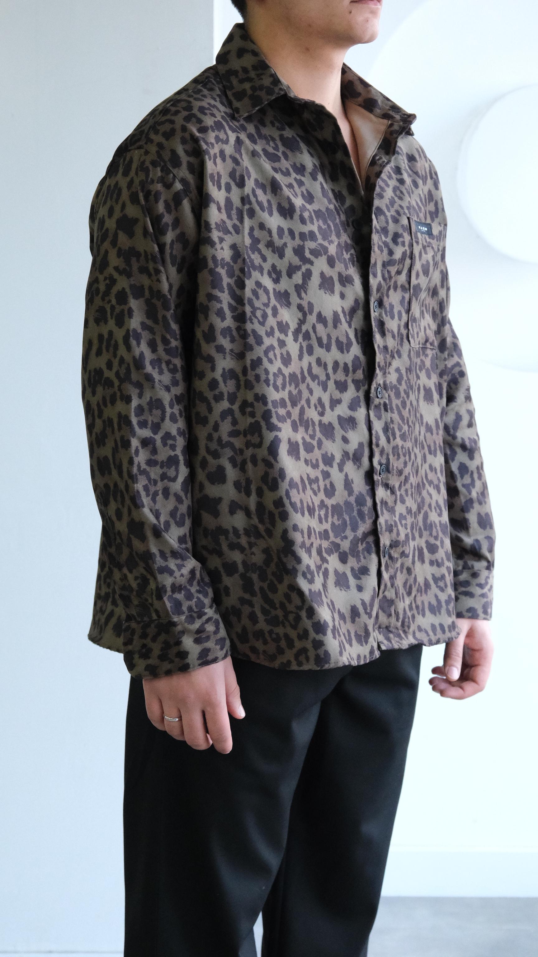 Haki Nubuk Desenli Gömlek