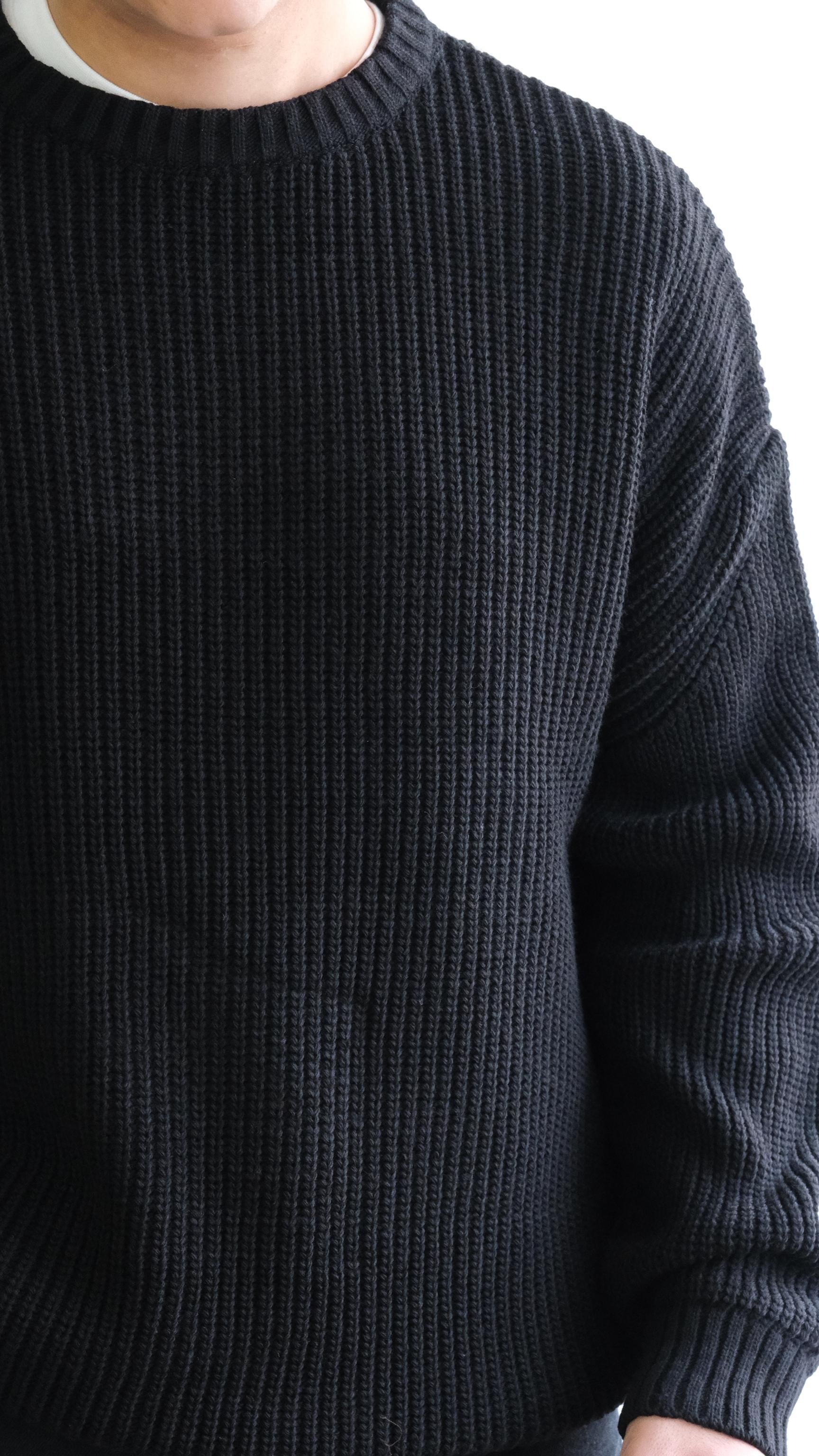 Siyah Örme Oversize Kazak