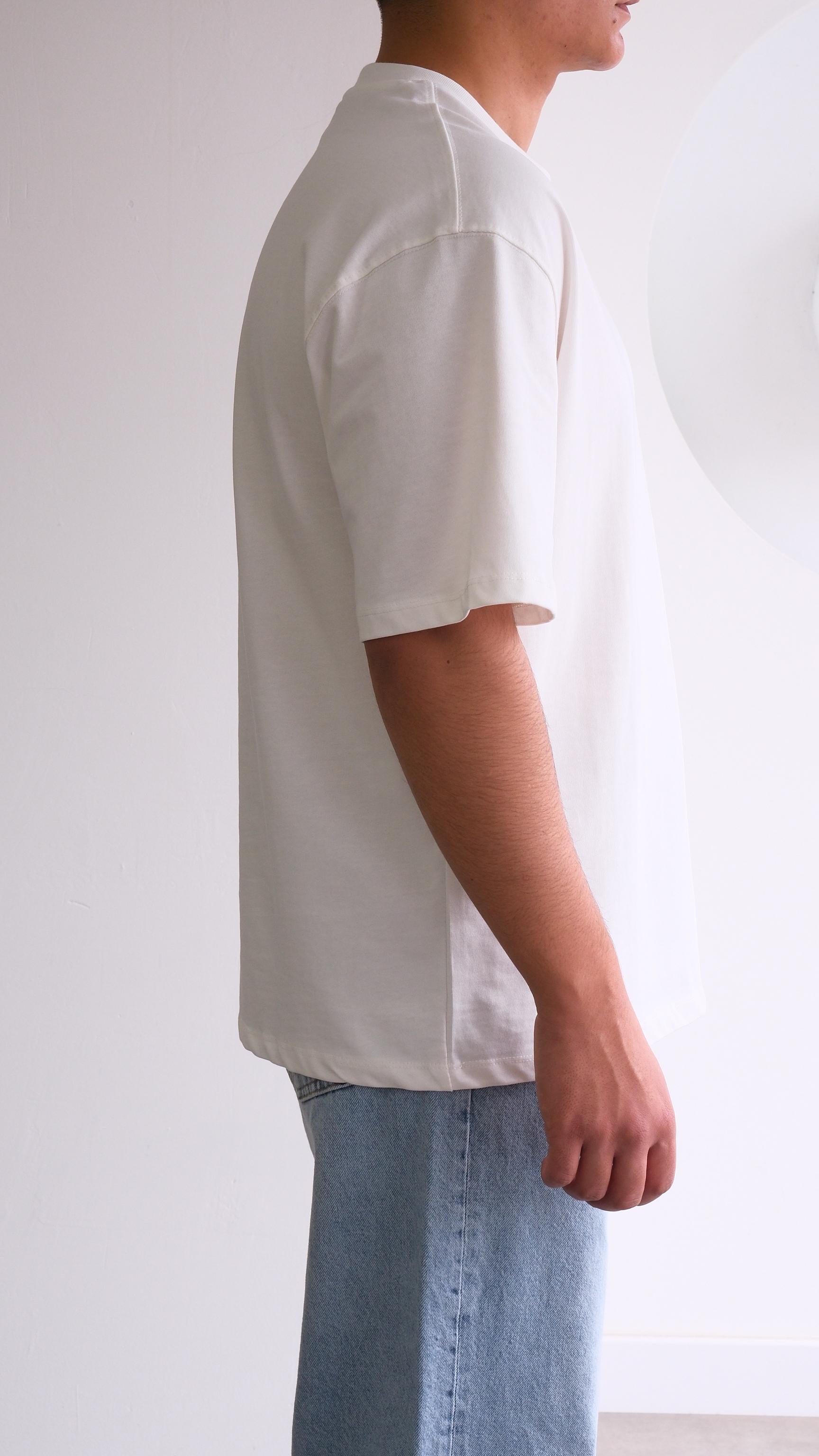 Beyaz Basıc Oversize Tshirt