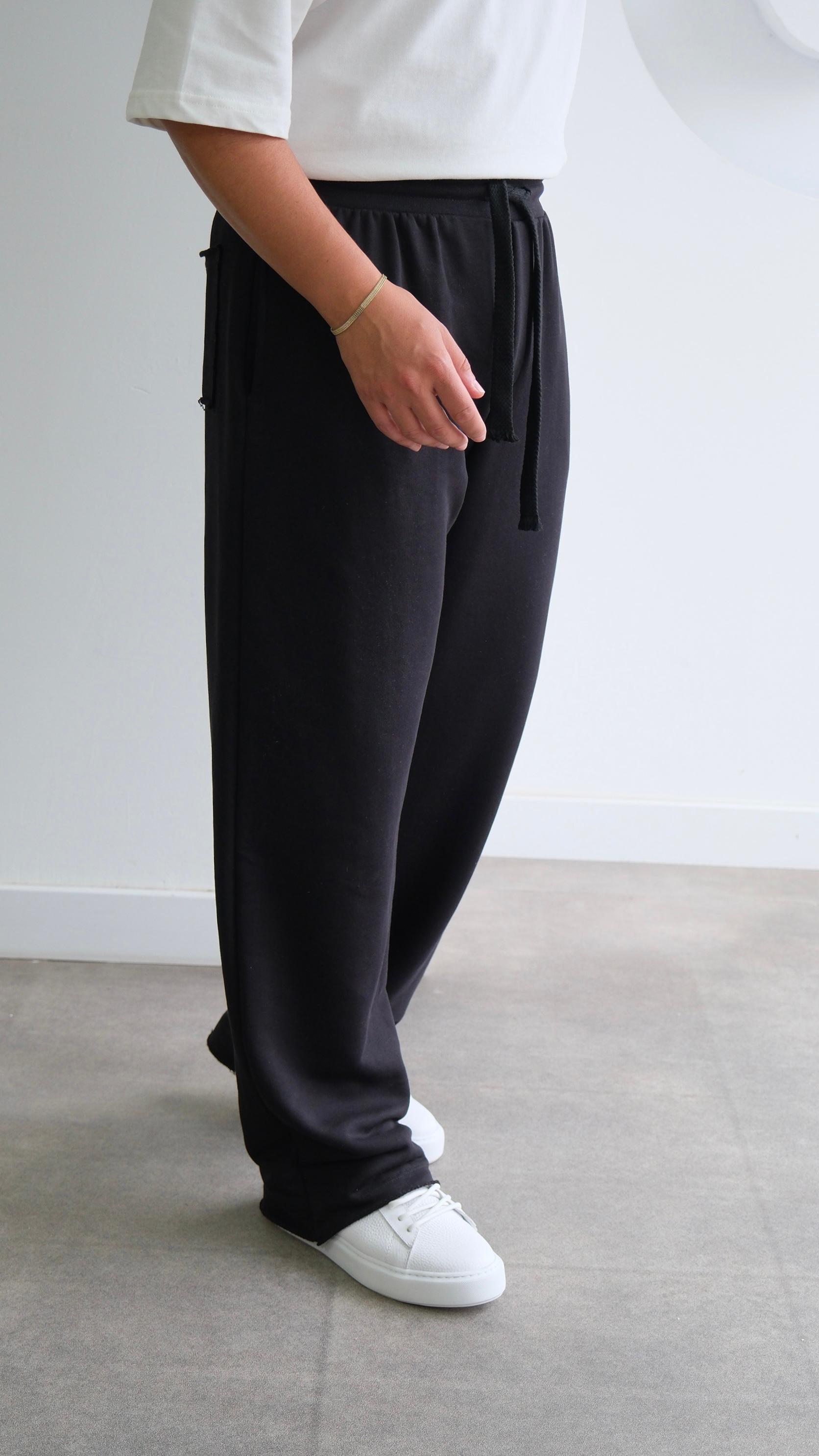 Siyah Baggy Eşofman Altı