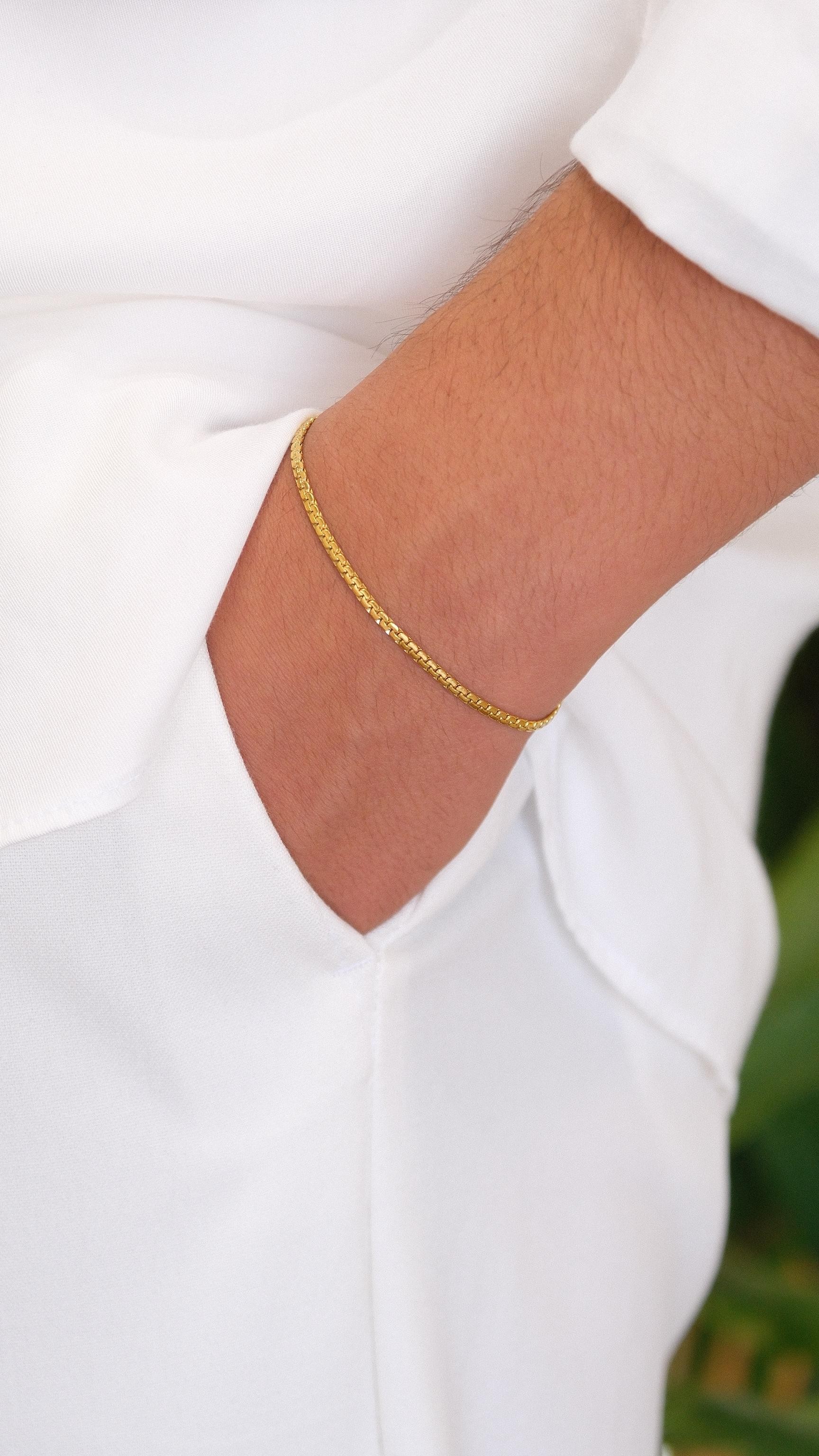 İnce İtalyan Gold Zincir Bileklik