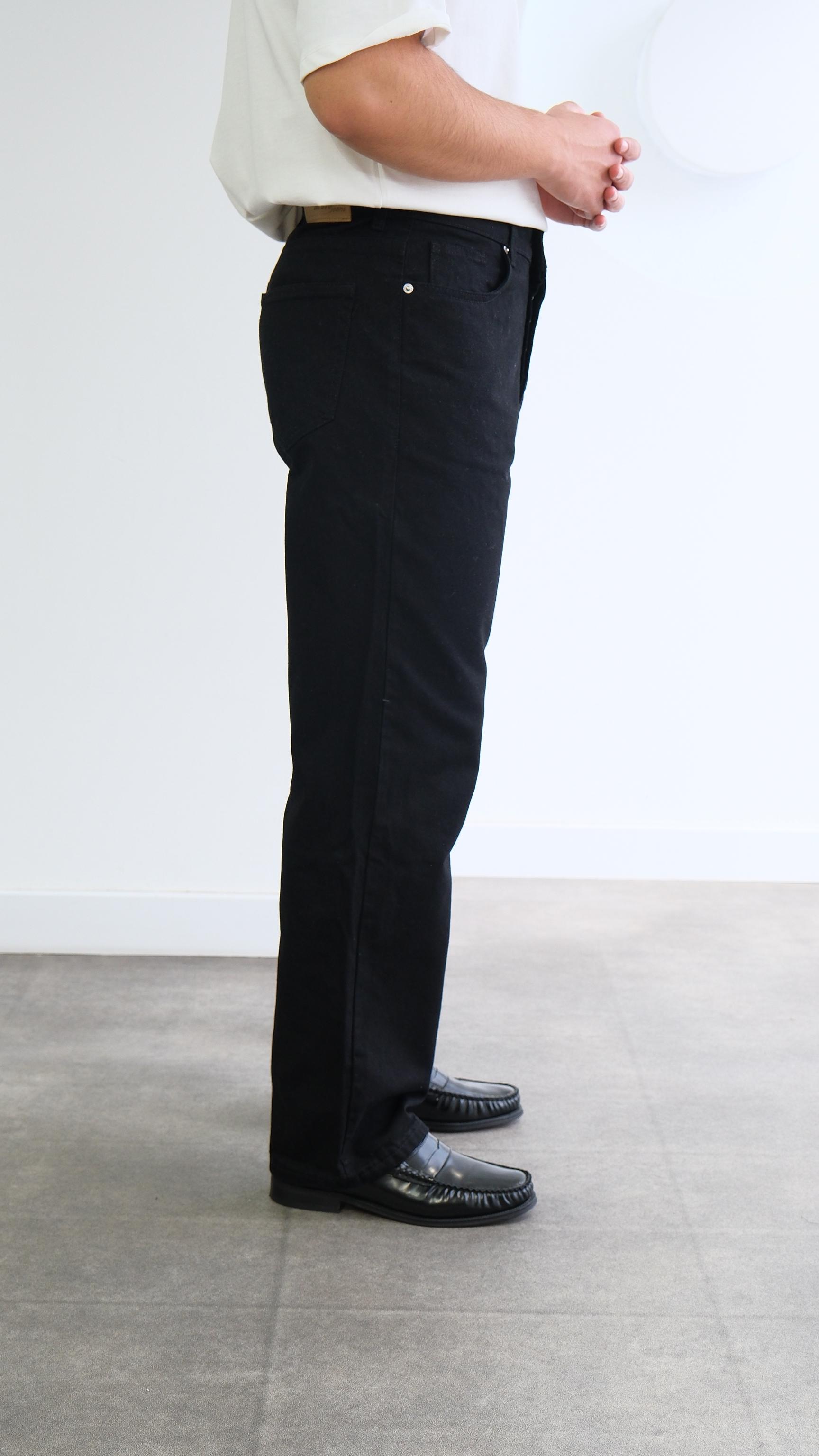 Siyah Regular Jean Pantolon