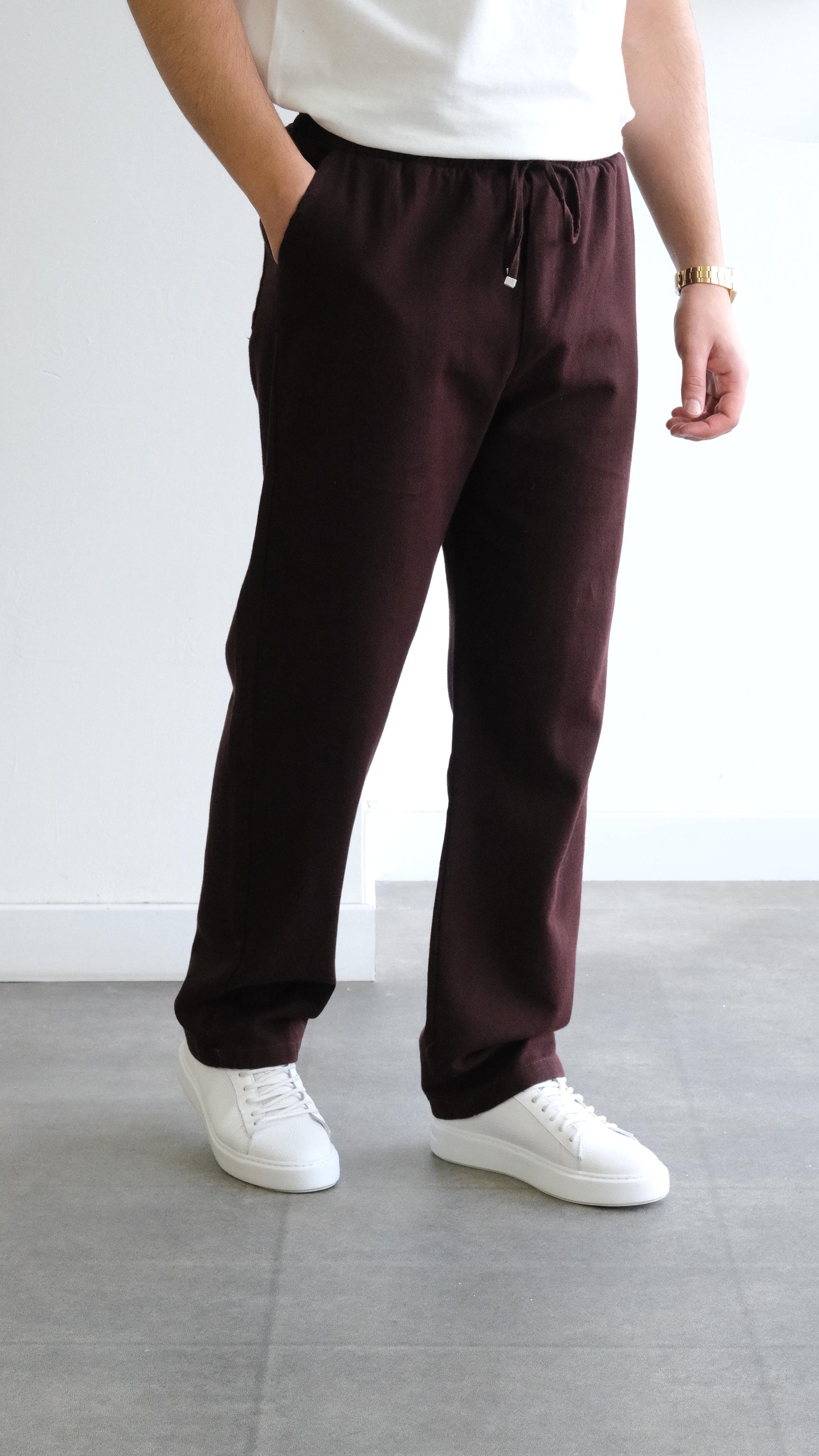 Acı Kahve Gabardin Baggy Pantolon