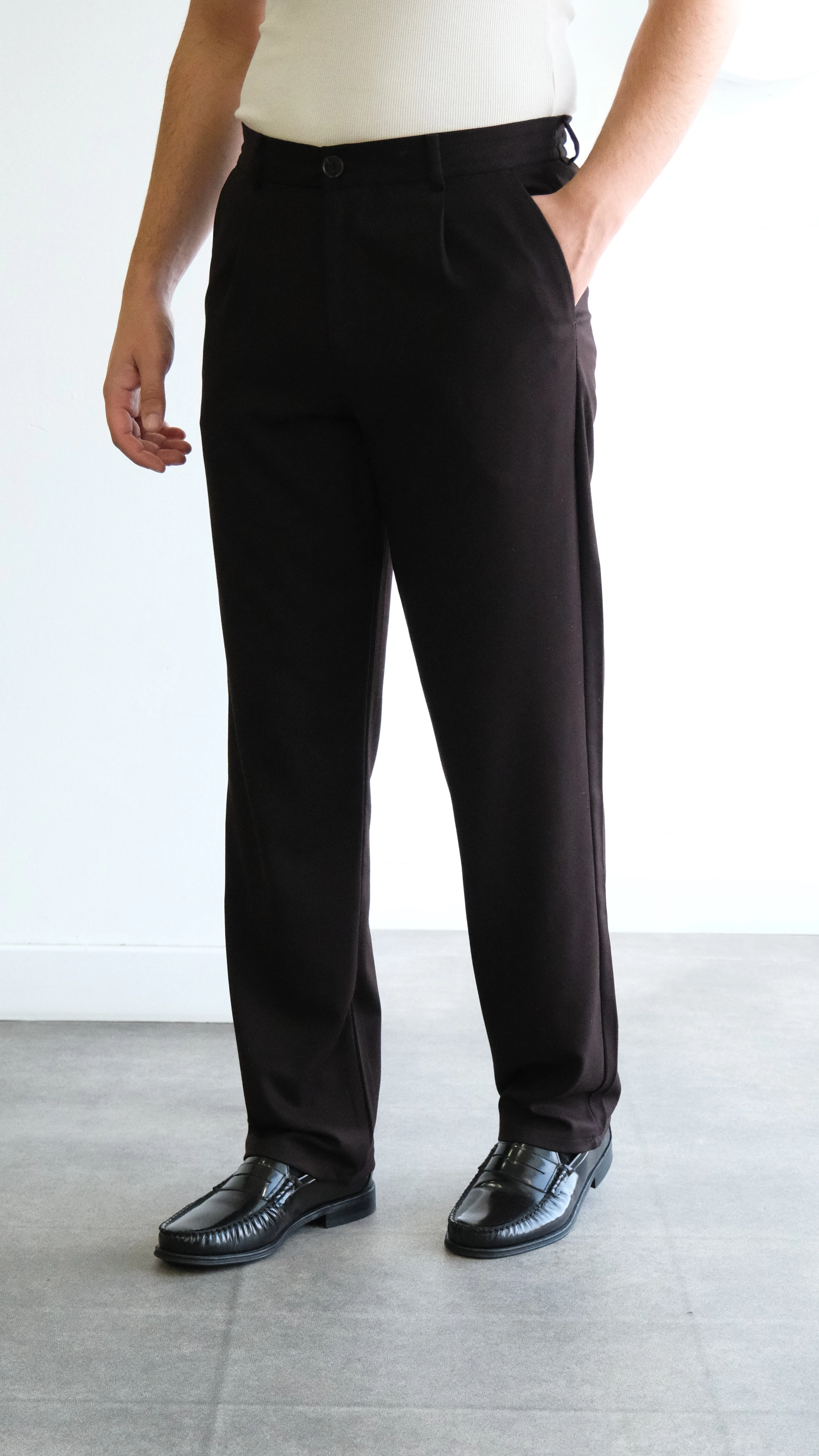 Acı Kahve Baggy Kumaş Pantolon