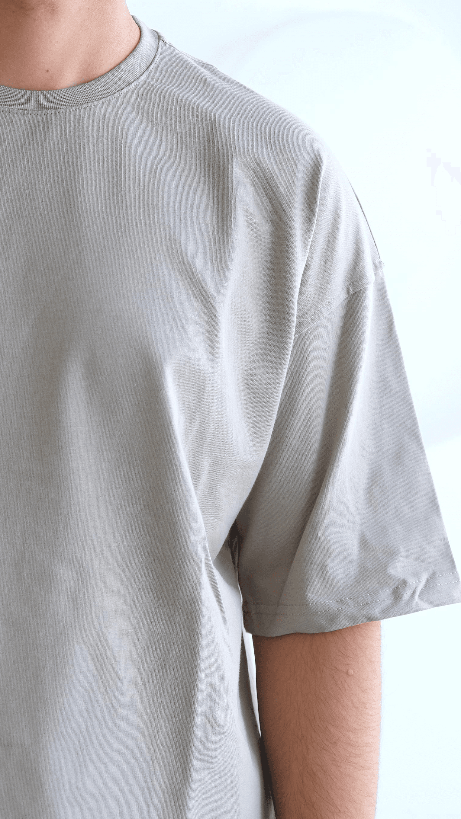 Bej Crop Fıt Basıc Tshirt