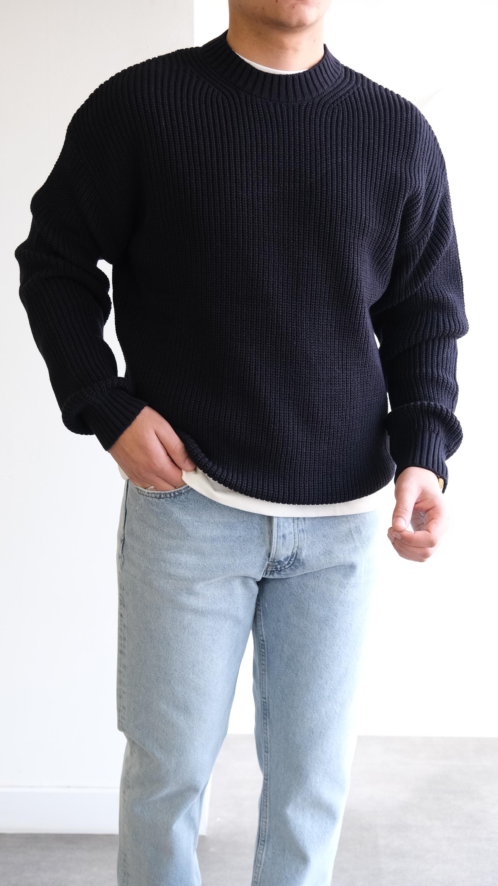 Lacivert Örme Kazak