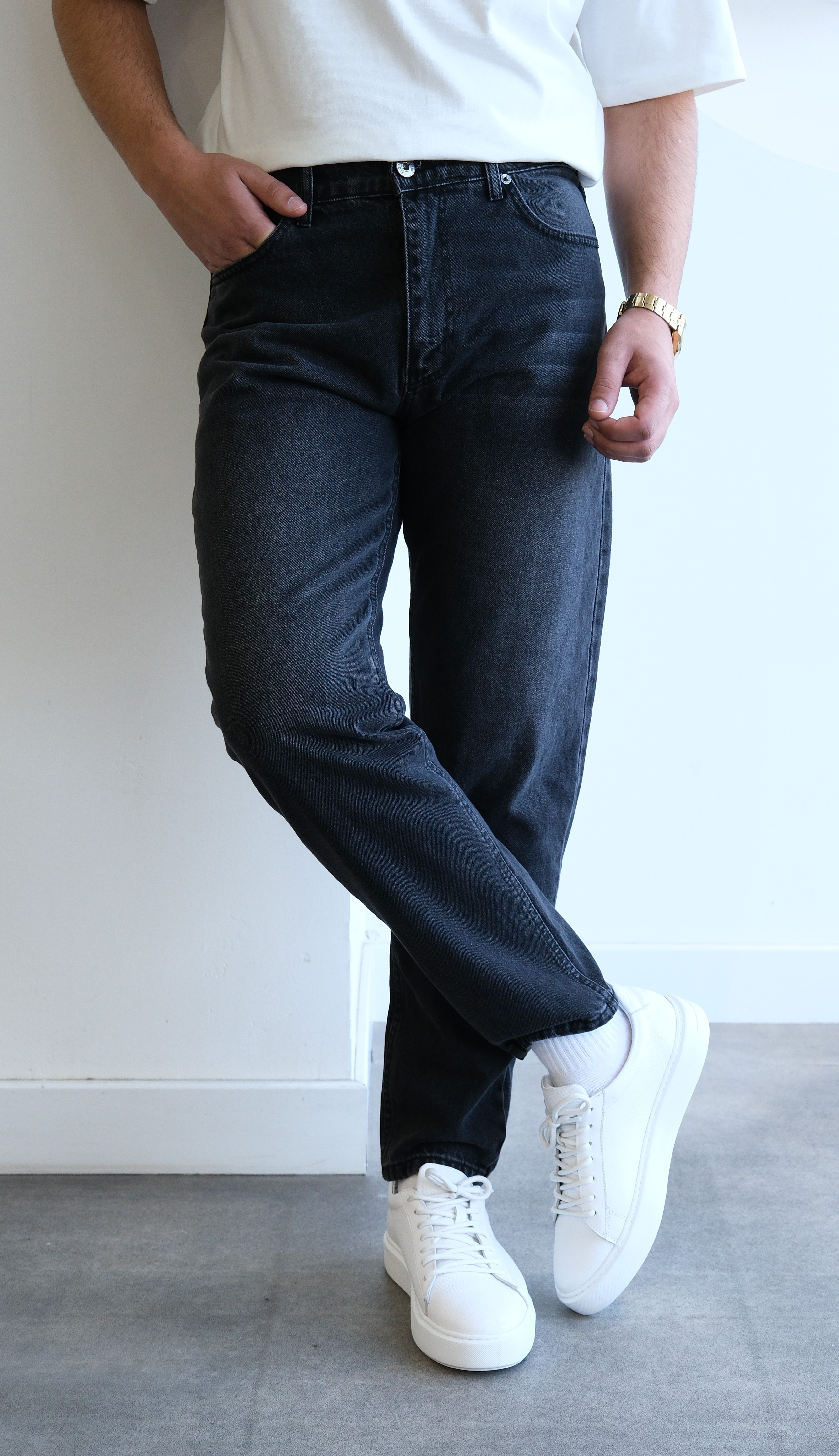 Boyfriend Gri Jean Pantolon