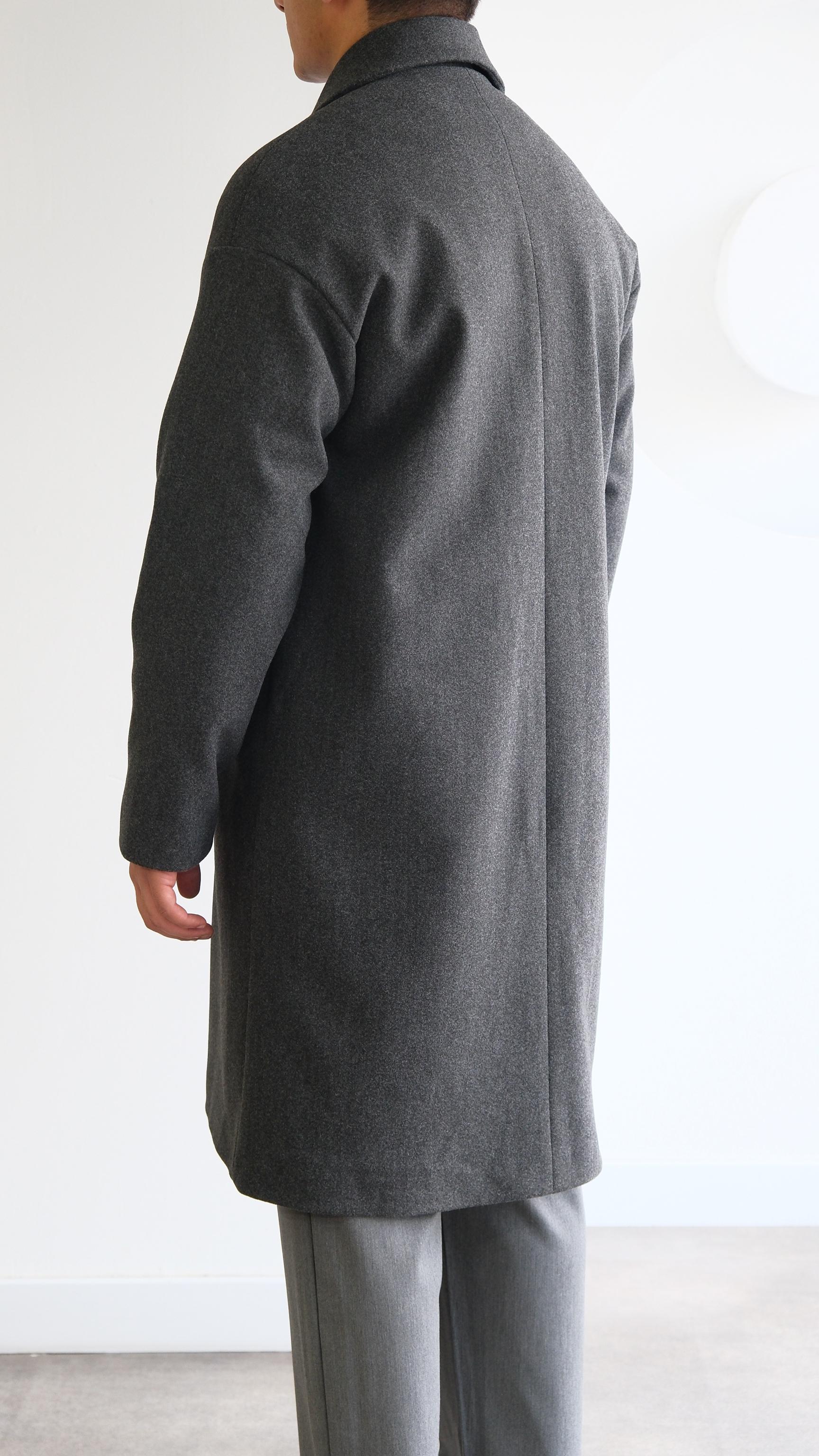 Antrasit Kruvaze Kaşe Kaban