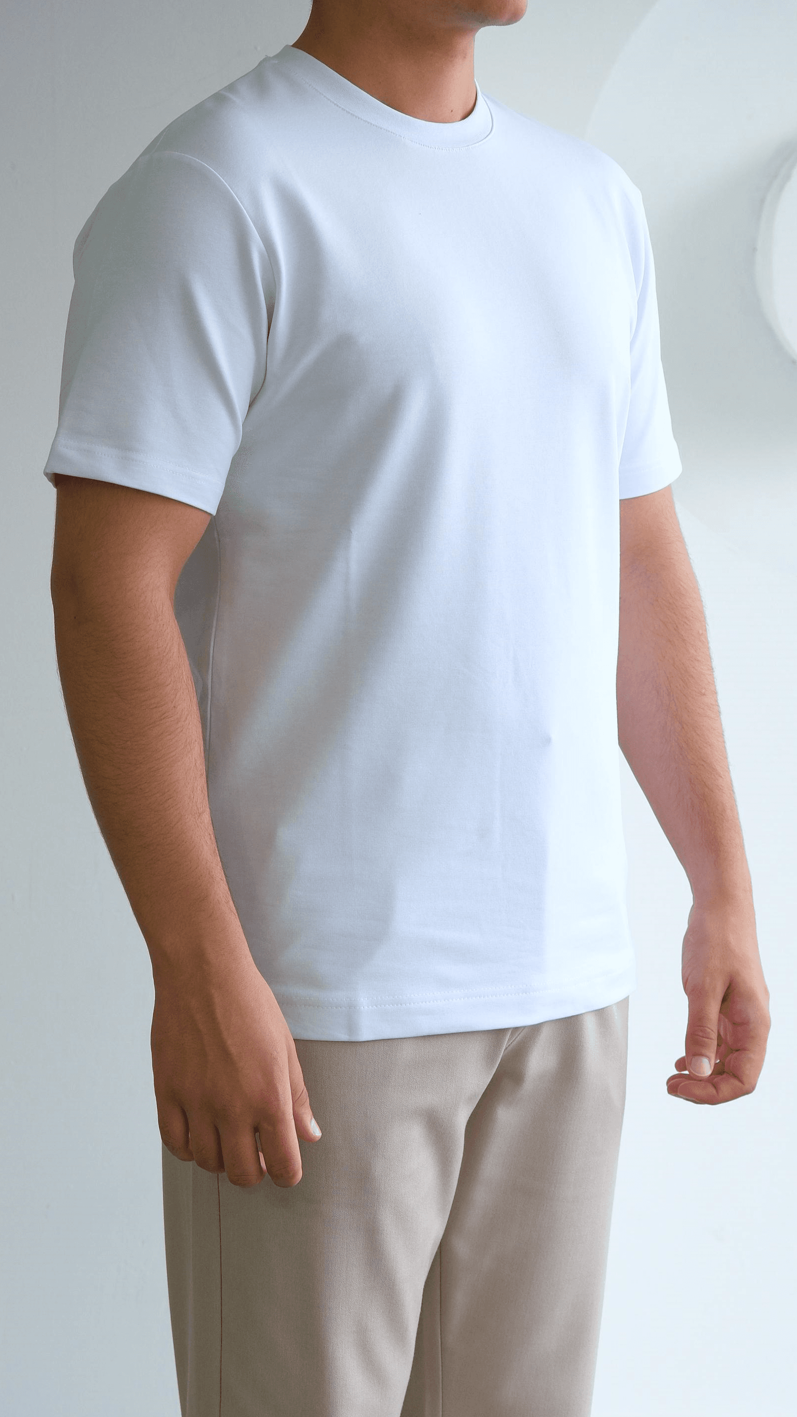 Regular Basıc Beyaz Tshirt