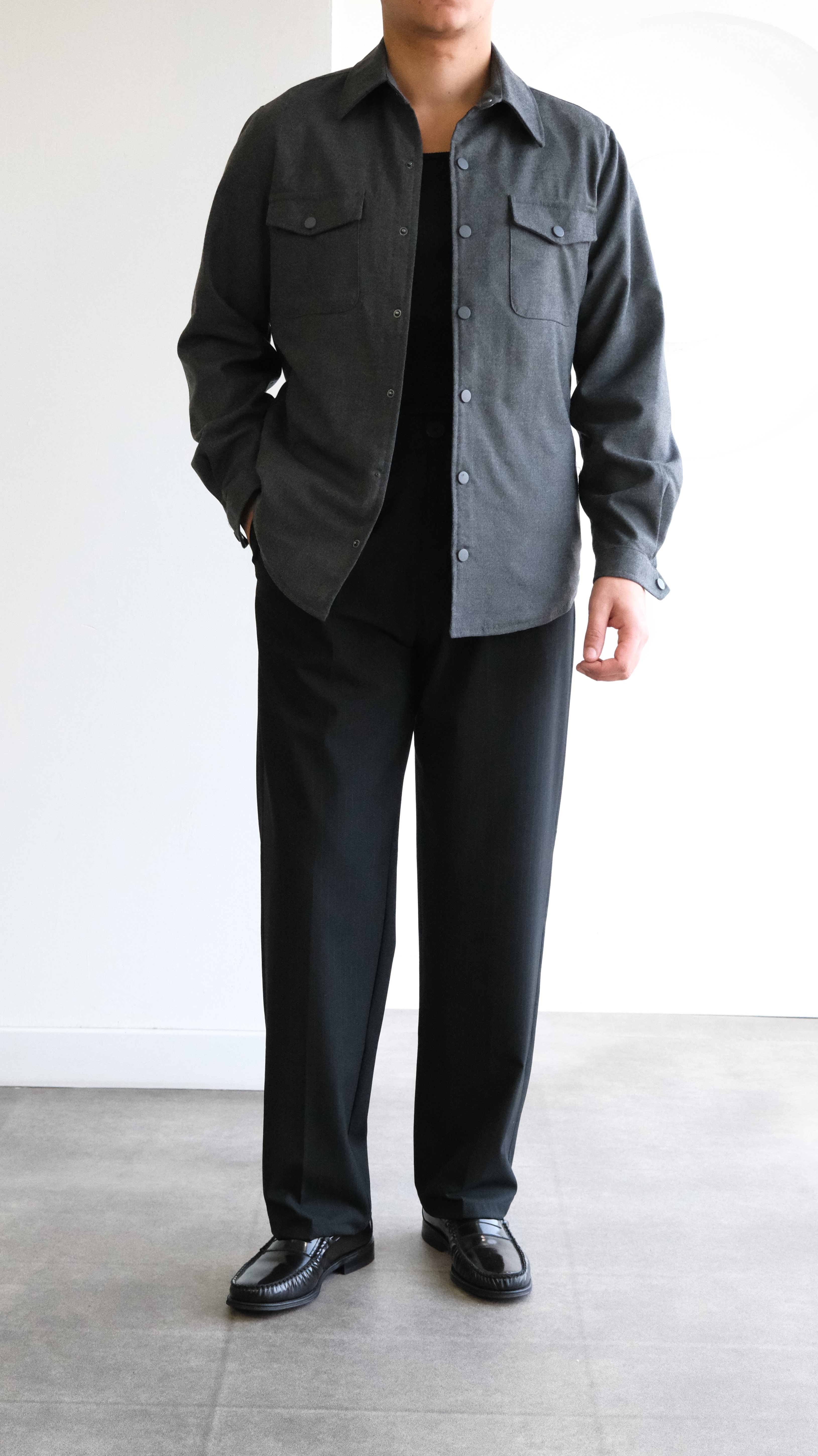 Antrasit Kapitone Cepli Ceket