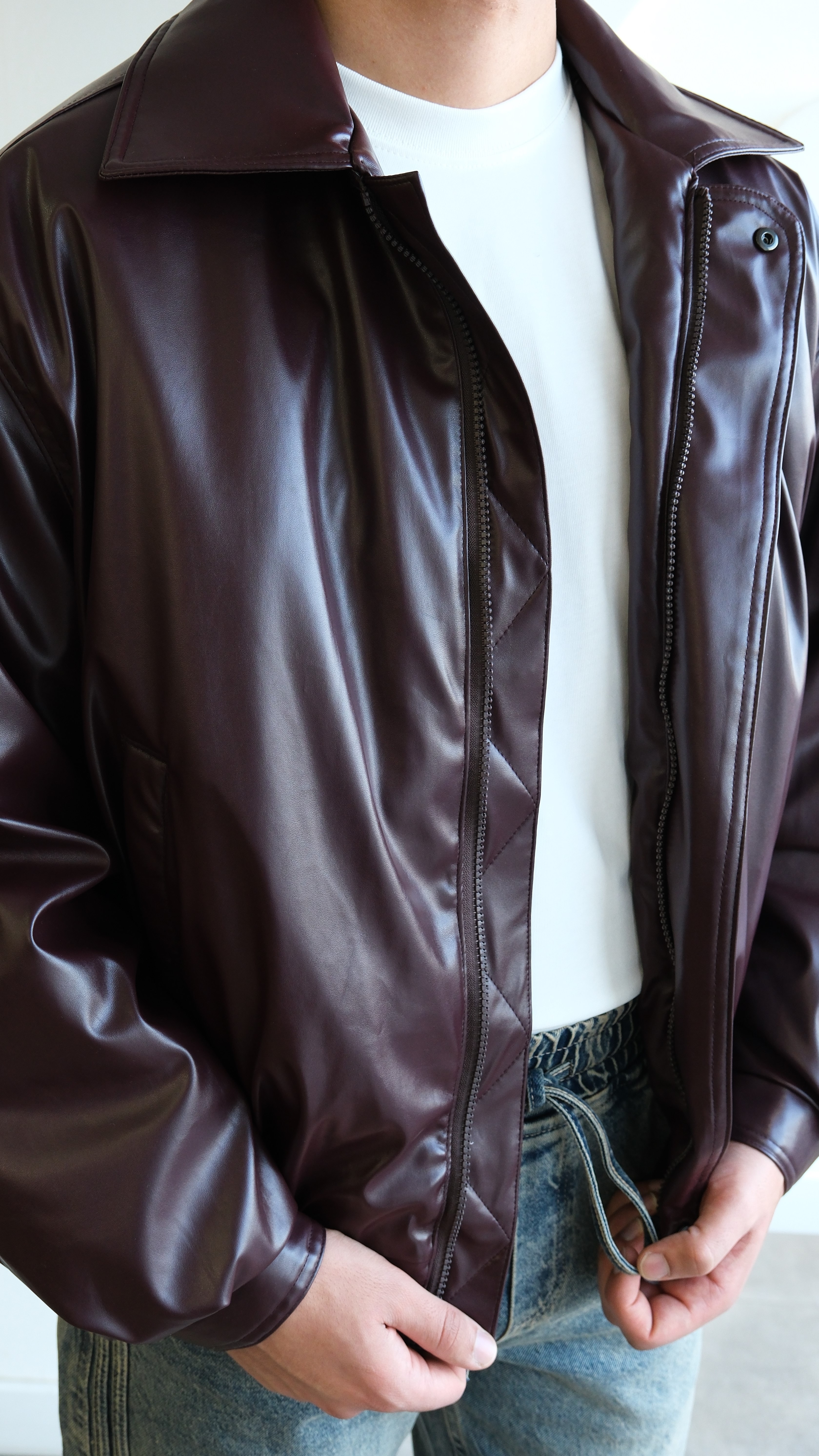 Bordo Bomber Deri Mont