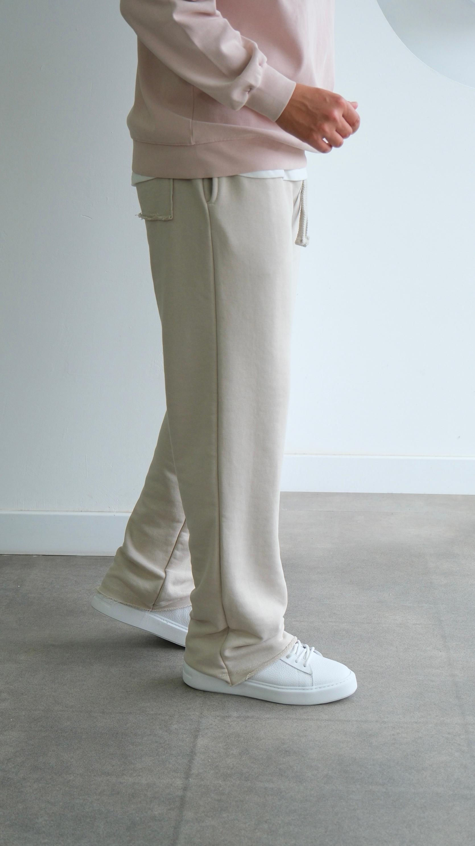 Bej Baggy Eşofman Altı