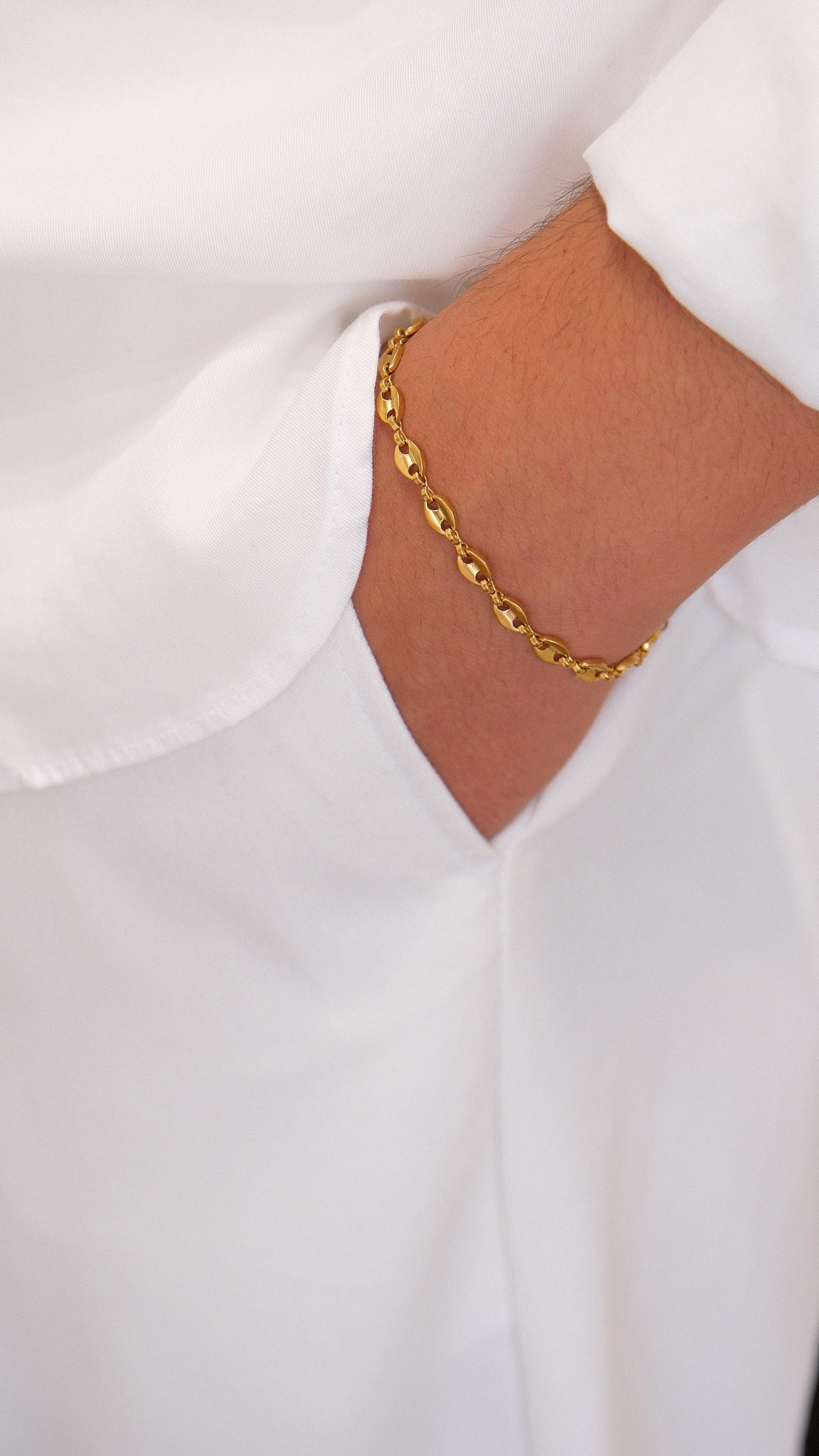 Deniz Kabuğu Gold Model Çelik Bileklik