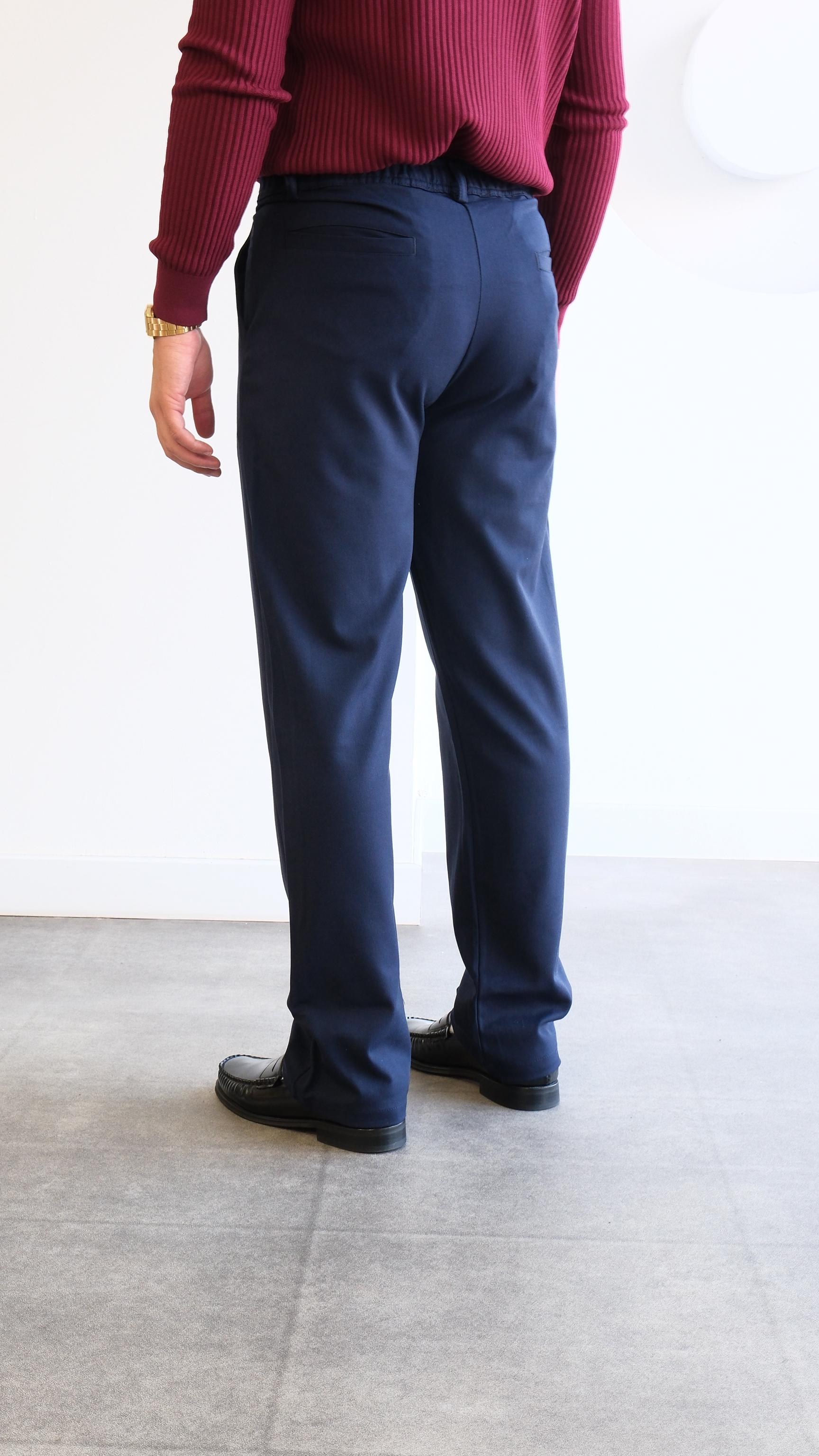 Lacivert Straight Fıt Kumaş Pantolon