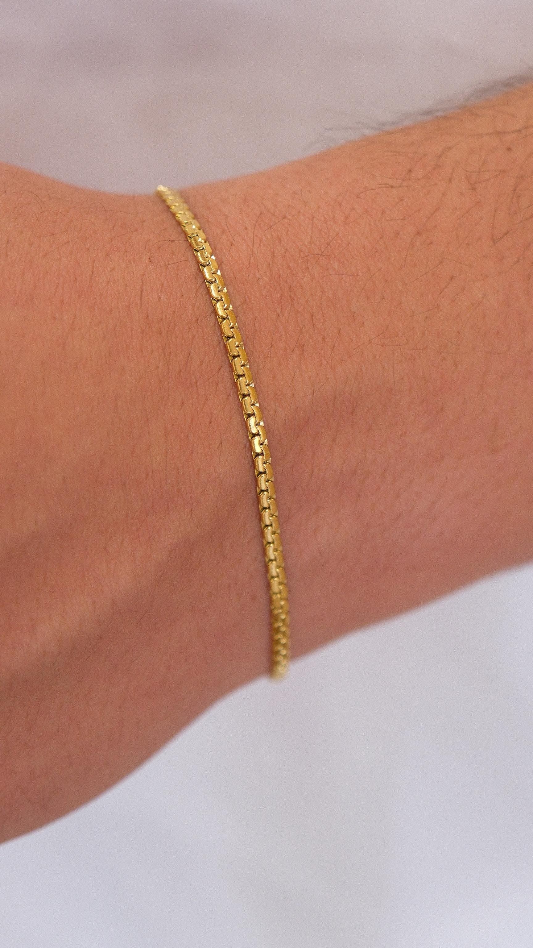 İnce İtalyan Gold Zincir Bileklik