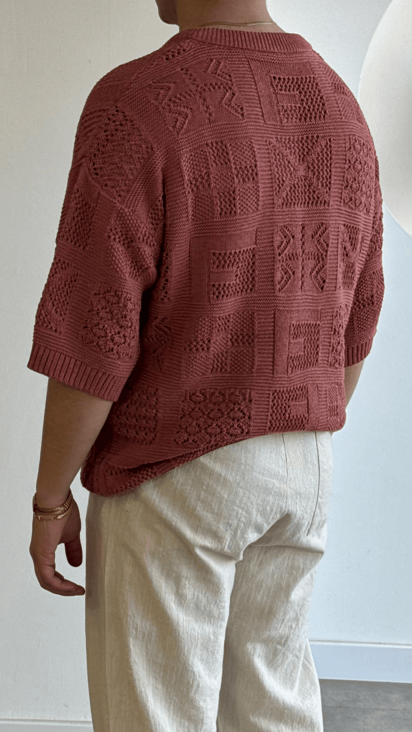 Kiremit Örme Oversize Tshirt