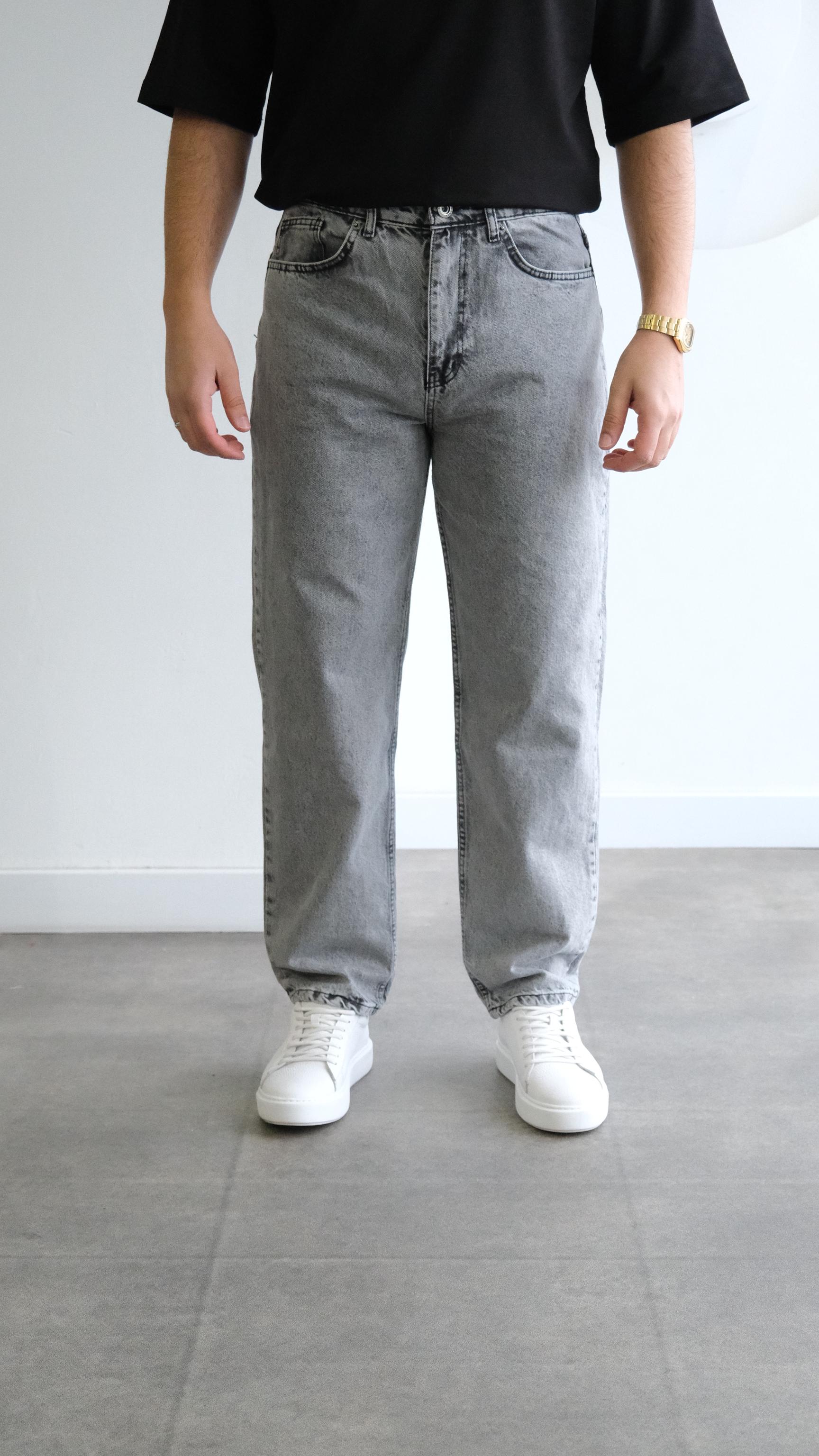 Gri Regular Jean Pantolon