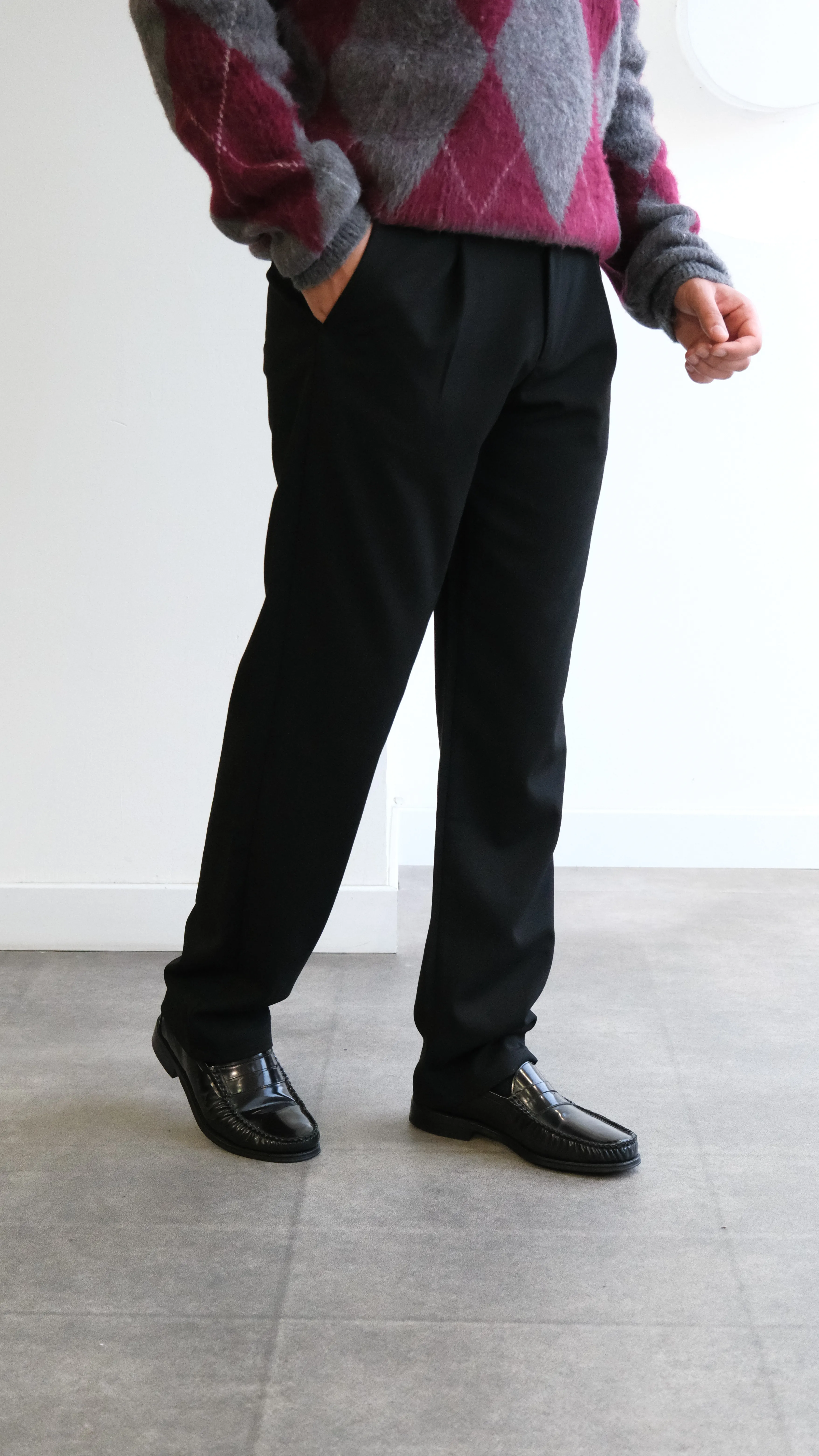 Siyah Baggy Kumaş Pantolon