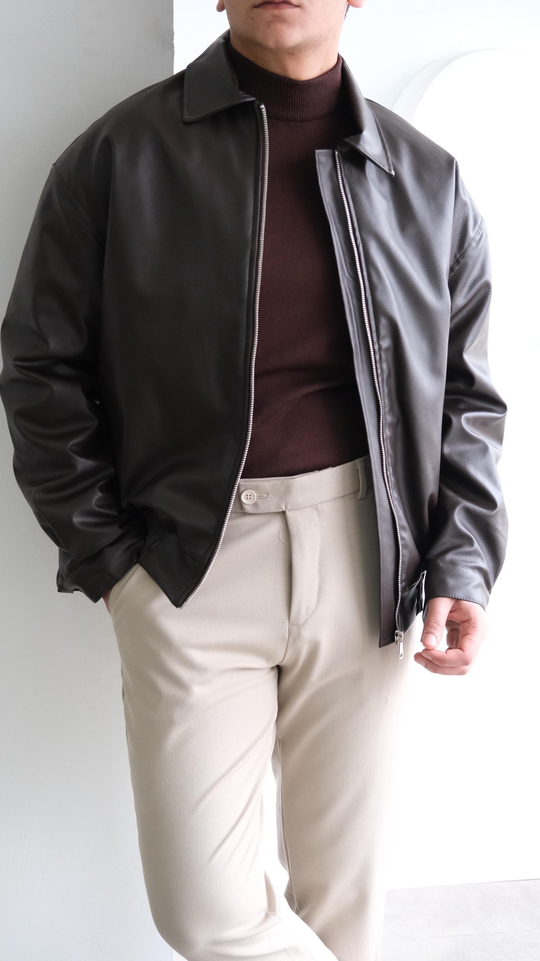 Acı Kahve Bomber Deri Ceket