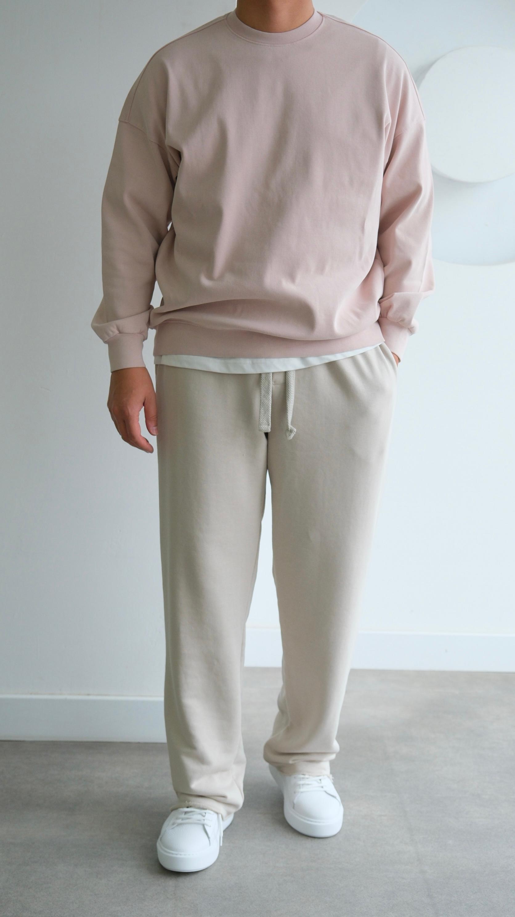 Bej Baggy Eşofman Altı