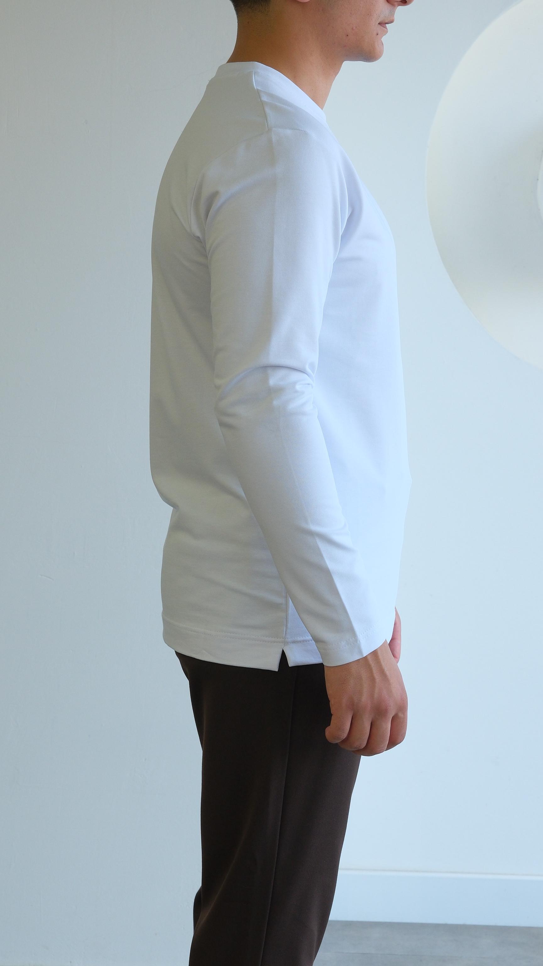 Beyaz Uzunkol Basic Tshirt