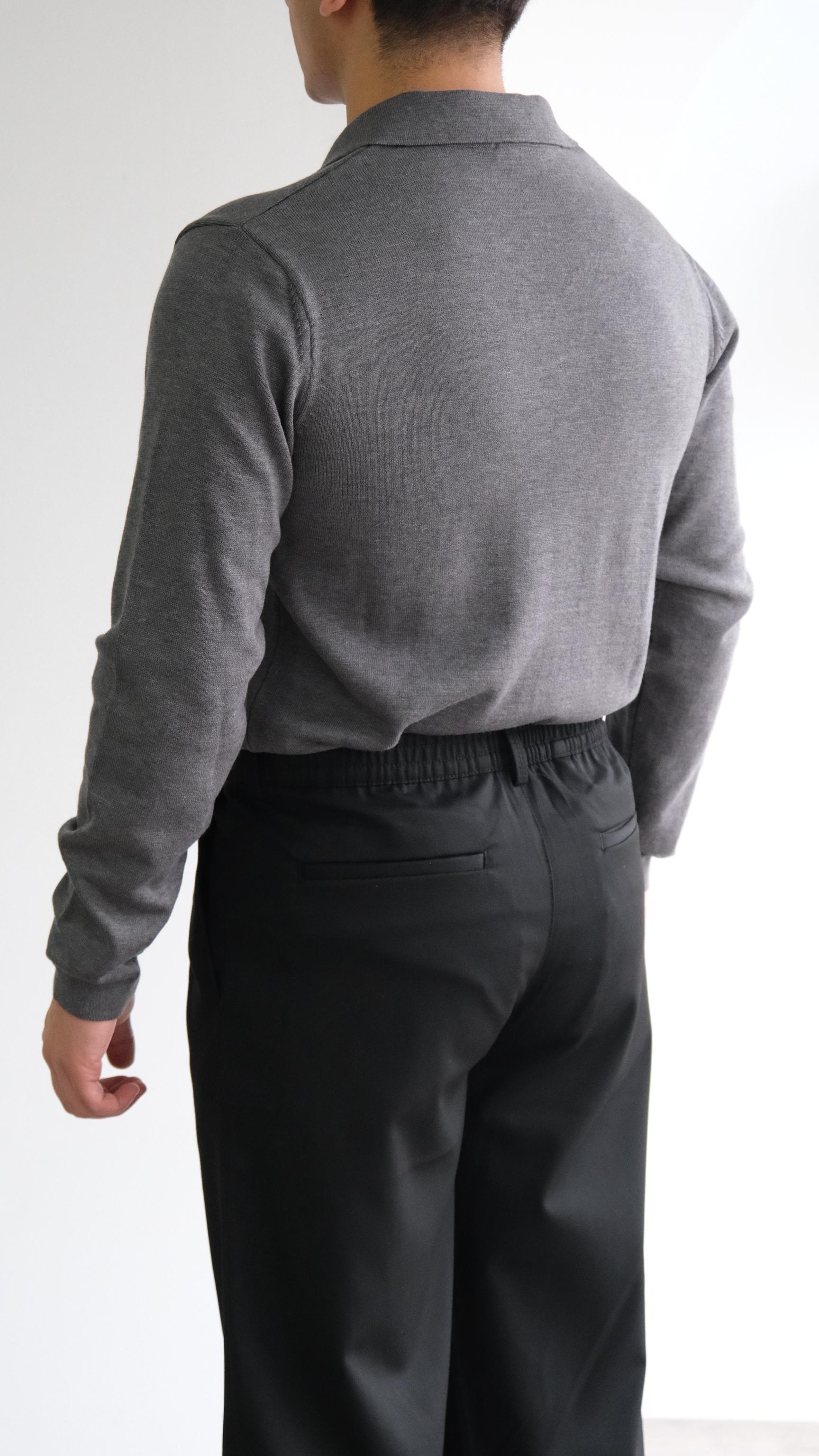 Antrasit Apaş Yaka Triko