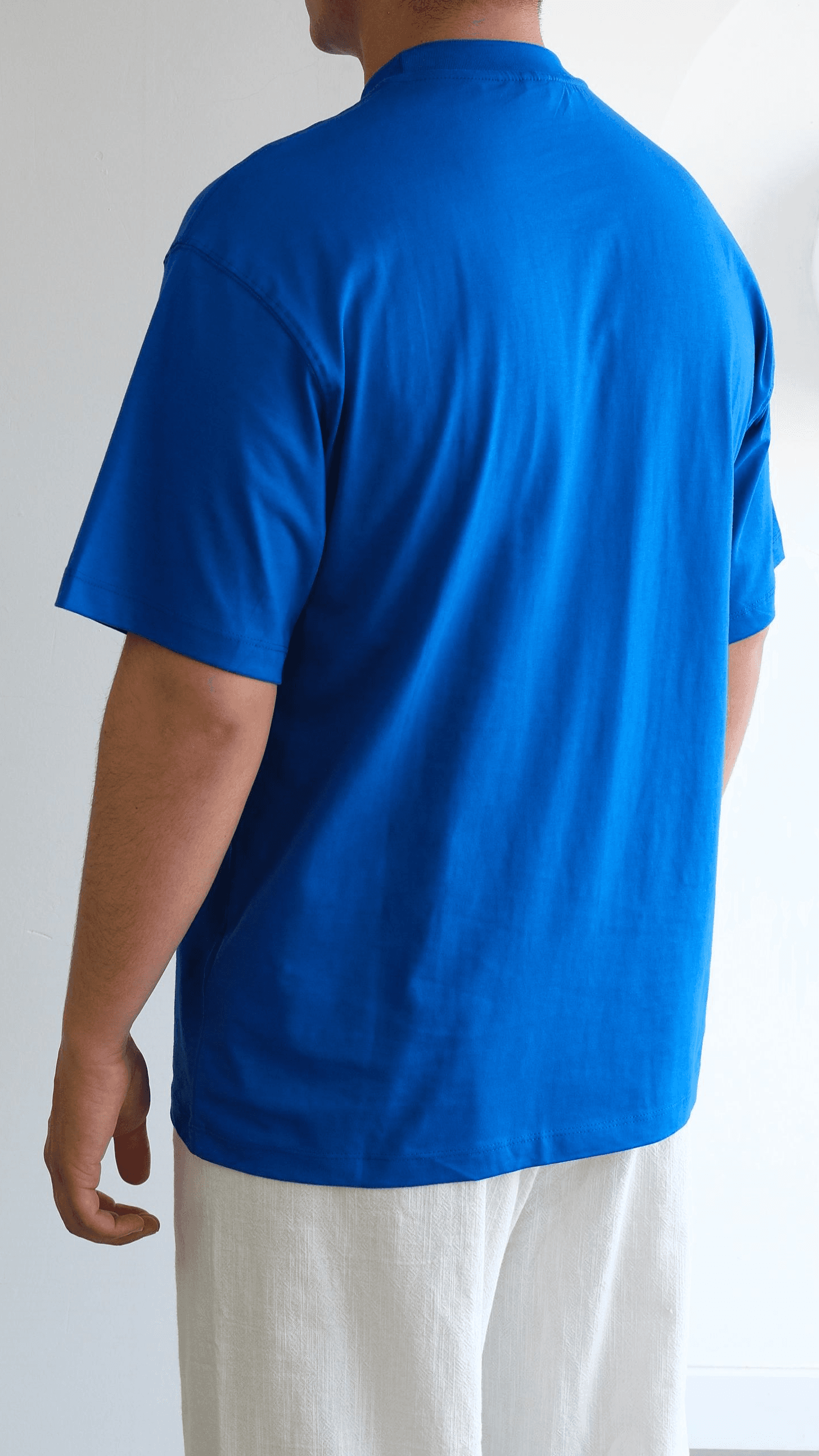 Saks Mavisi Basıc Oversize Tshirt