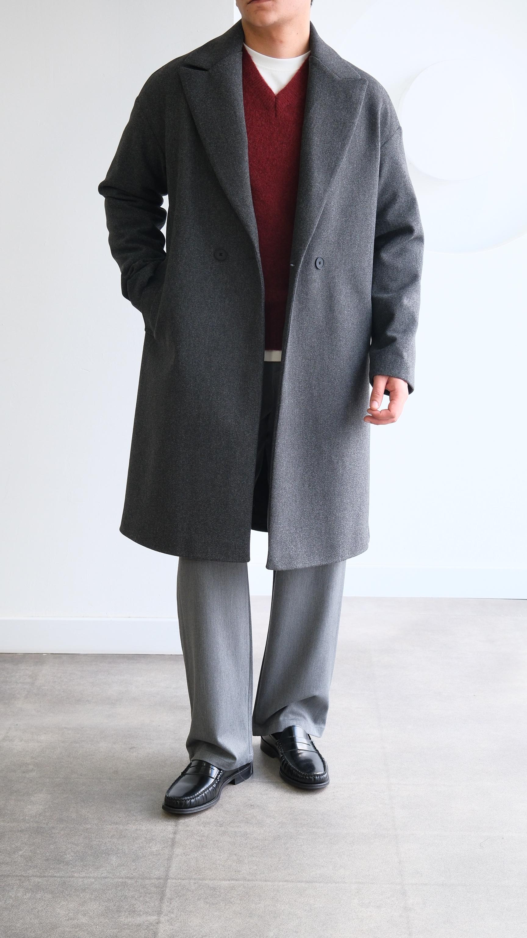 Antrasit Kruvaze Kaşe Kaban