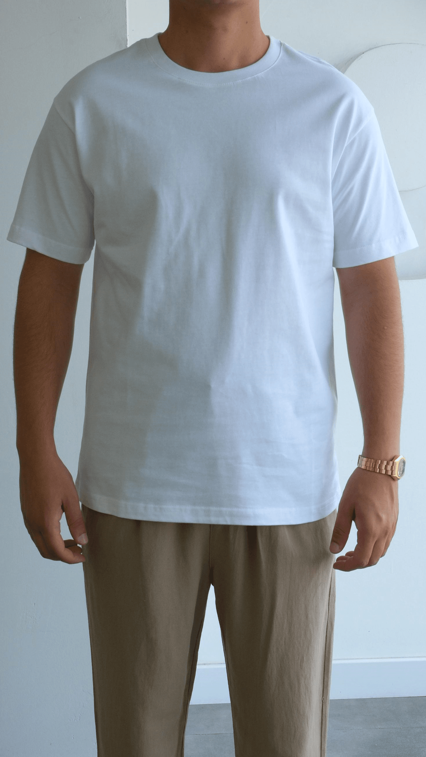 Beyaz Pamuk Regular Tshirt