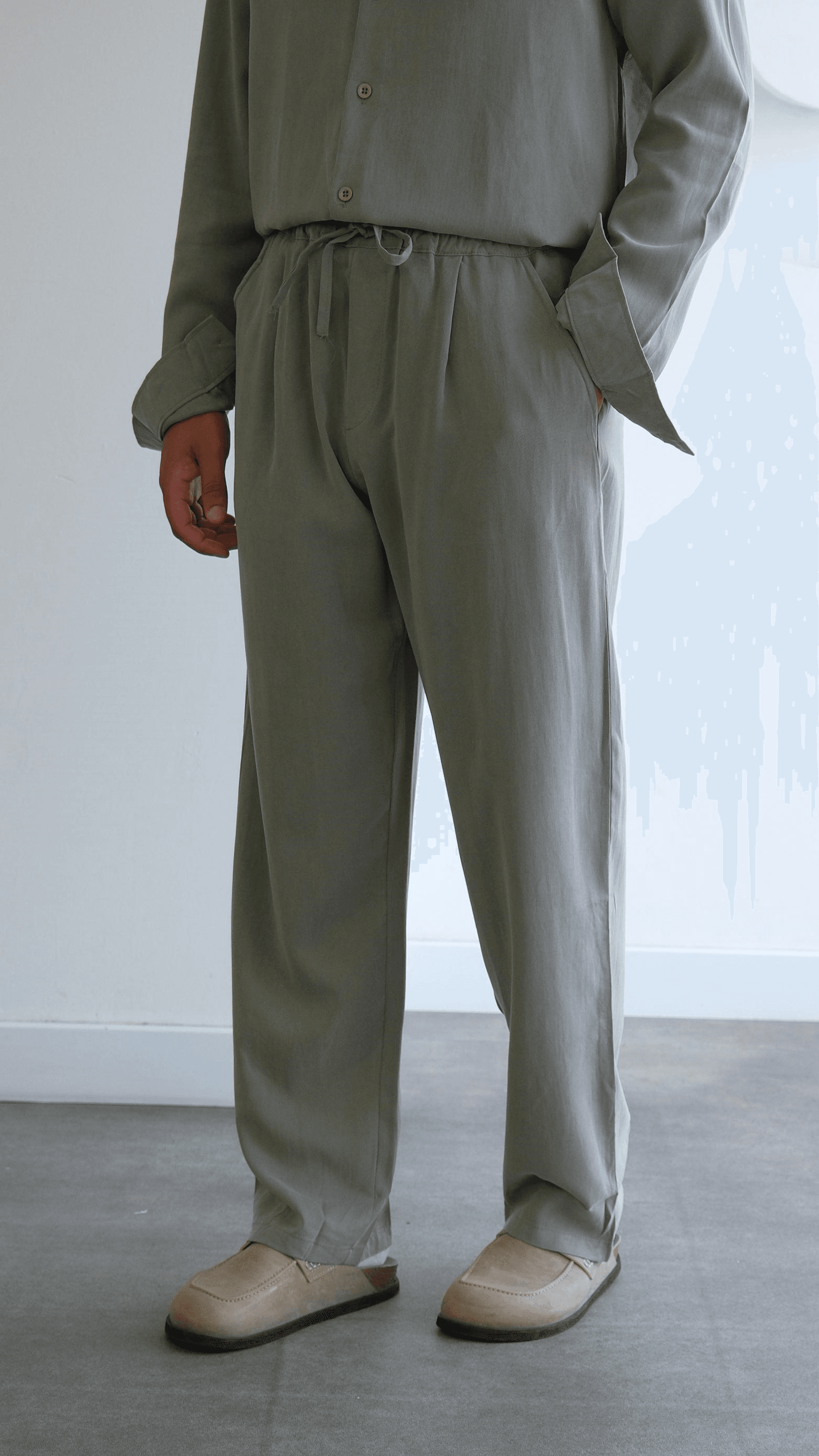 Haki Baggy Modal Pantolon 