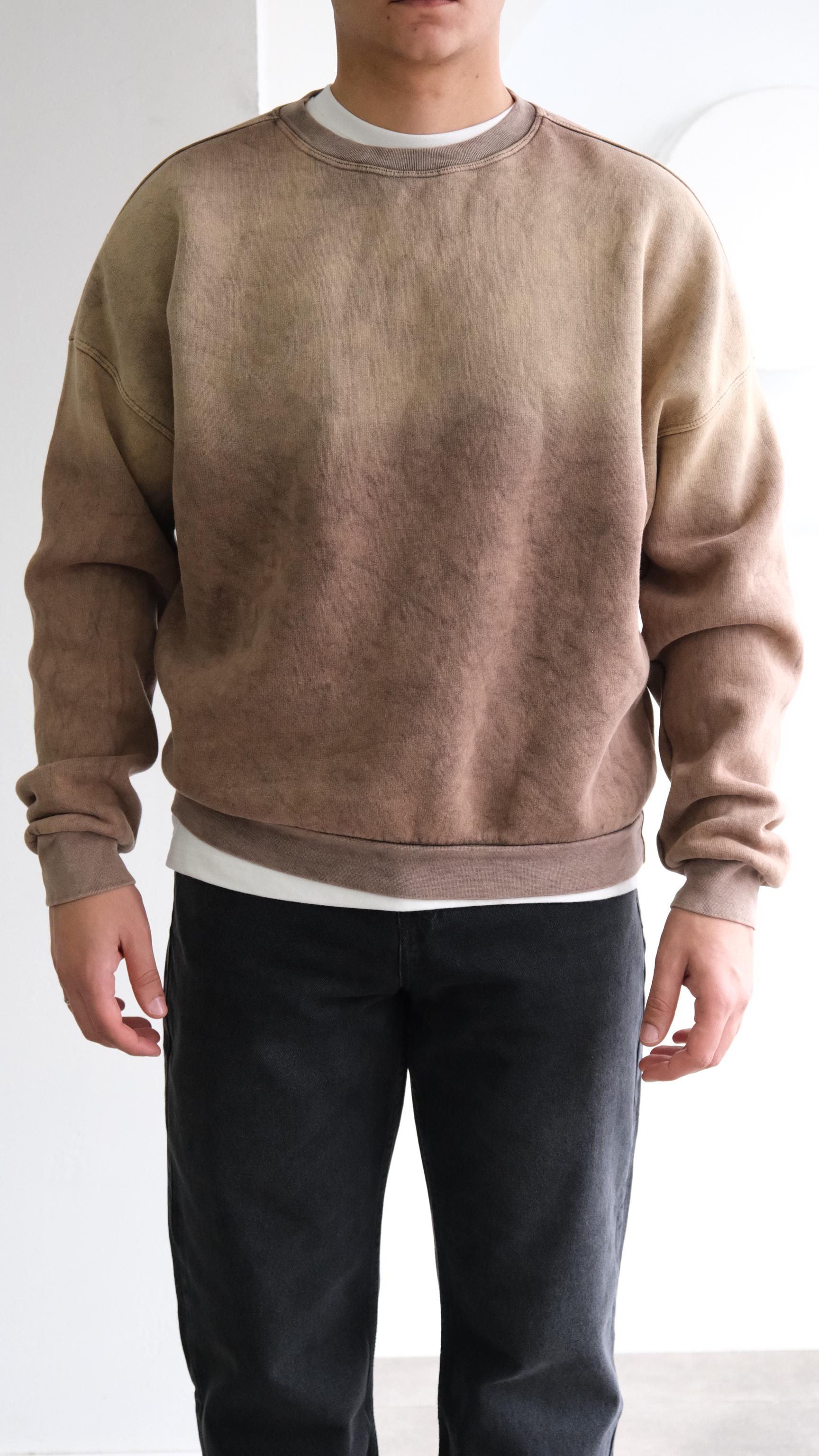 Kahve Yıkamalı Sweatshirt