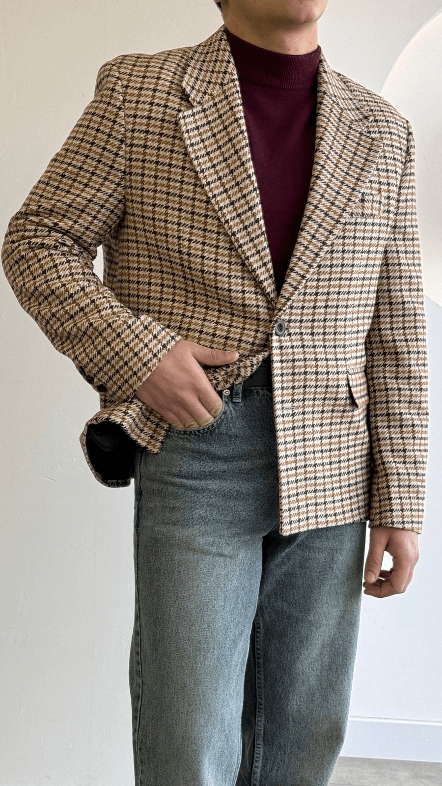 Vintage blazer taba ceket